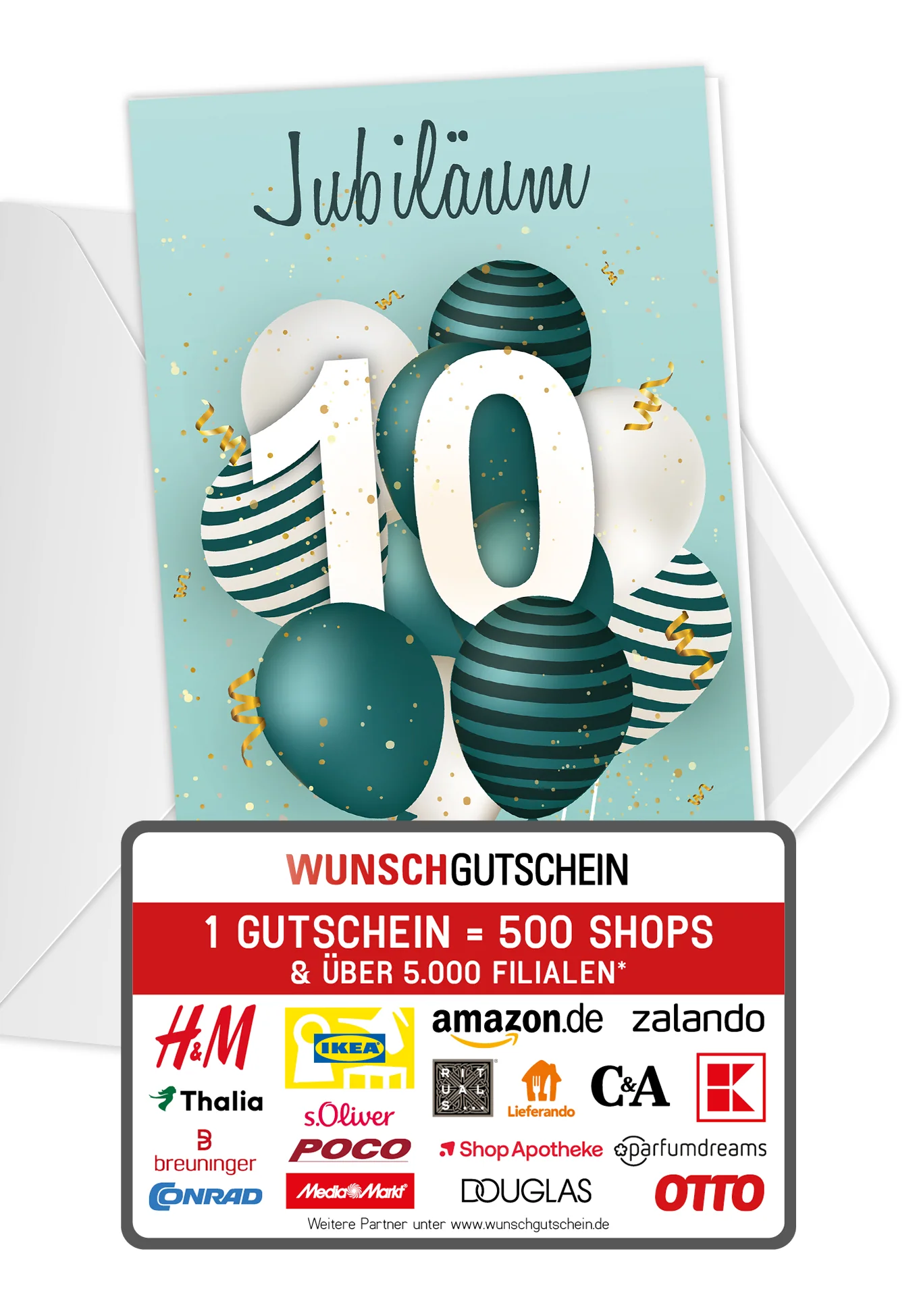 10 Jahre Jubiläum - Ballons Grün PDF - Image 4