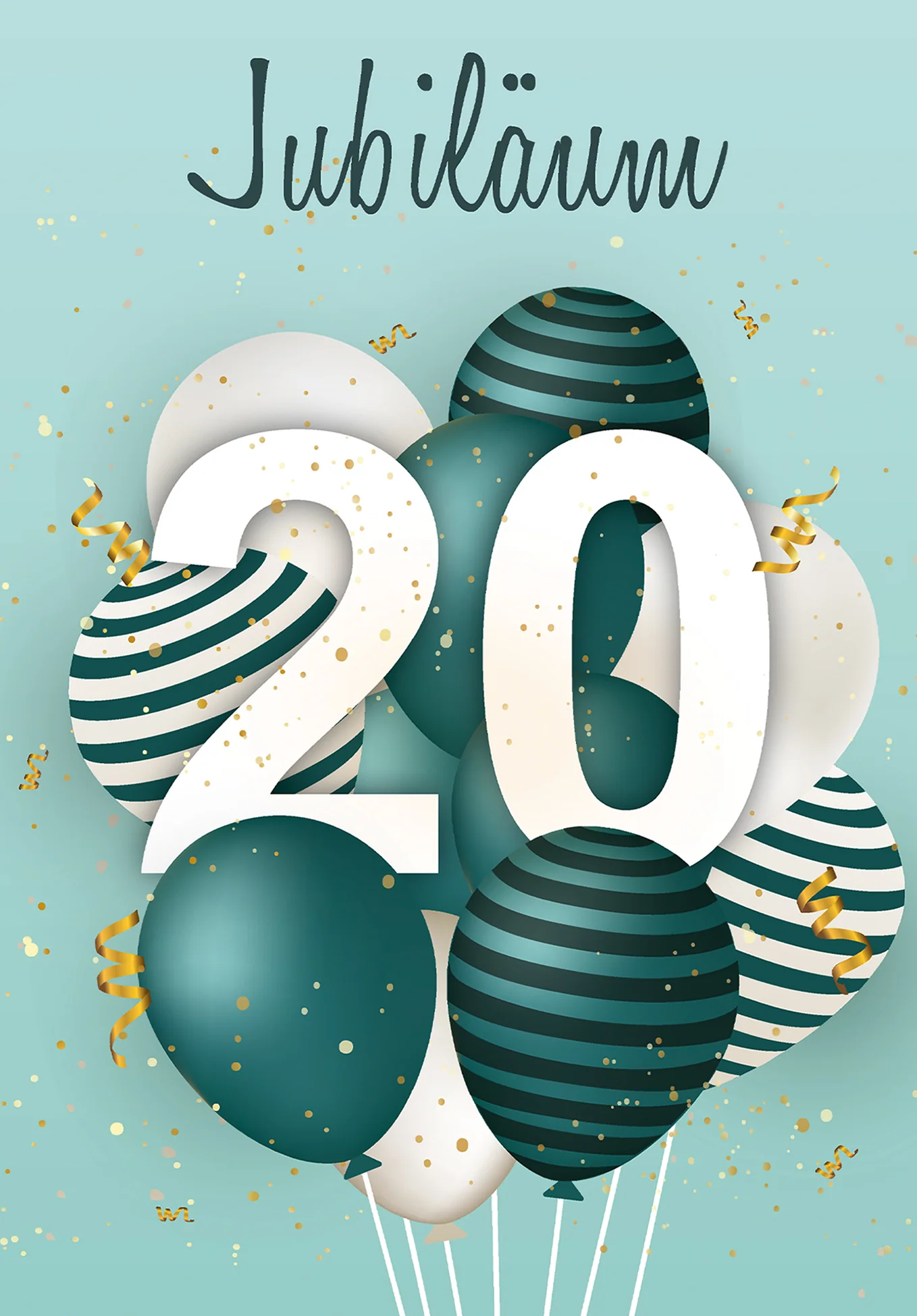 20 Jahre Jubiläum - Ballons Grün PDF - Image 2