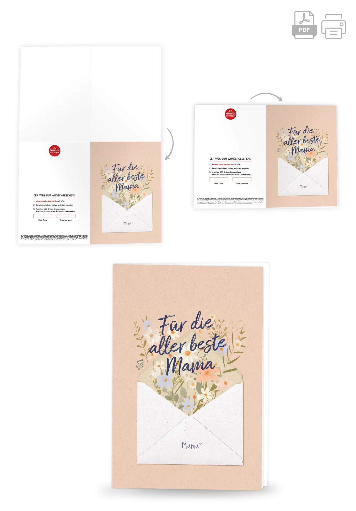 Aller beste Mama - Brief Blumen - Image 4