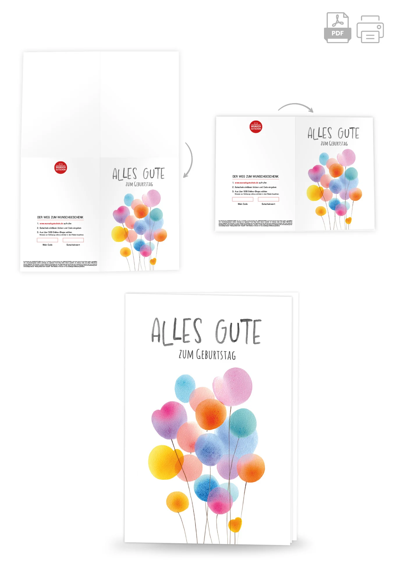 Alles Gute Geburtstag - Ballons Bunt - Image 4