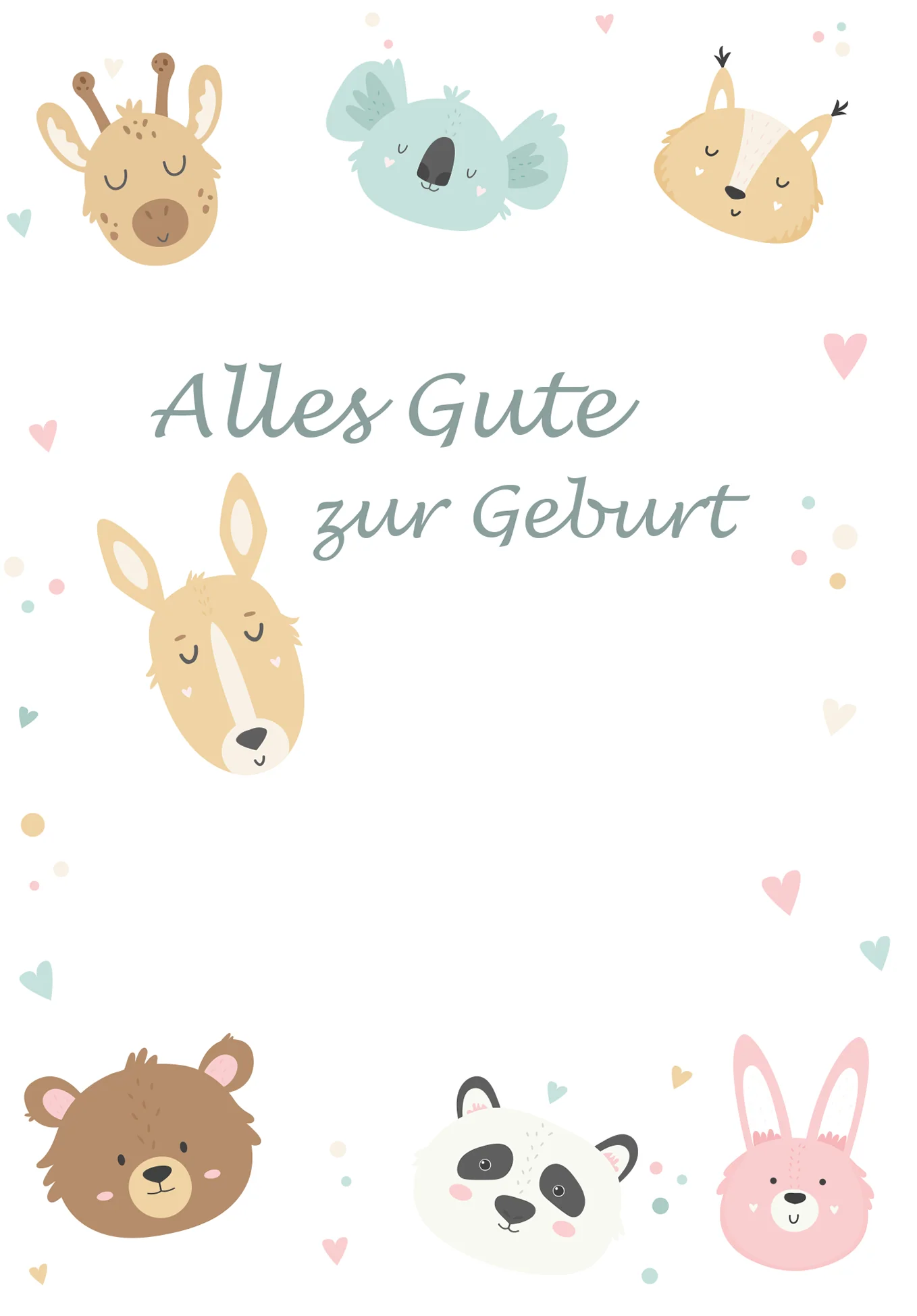 Alles Gute zur Geburt - Tiere PDF - Image 2
