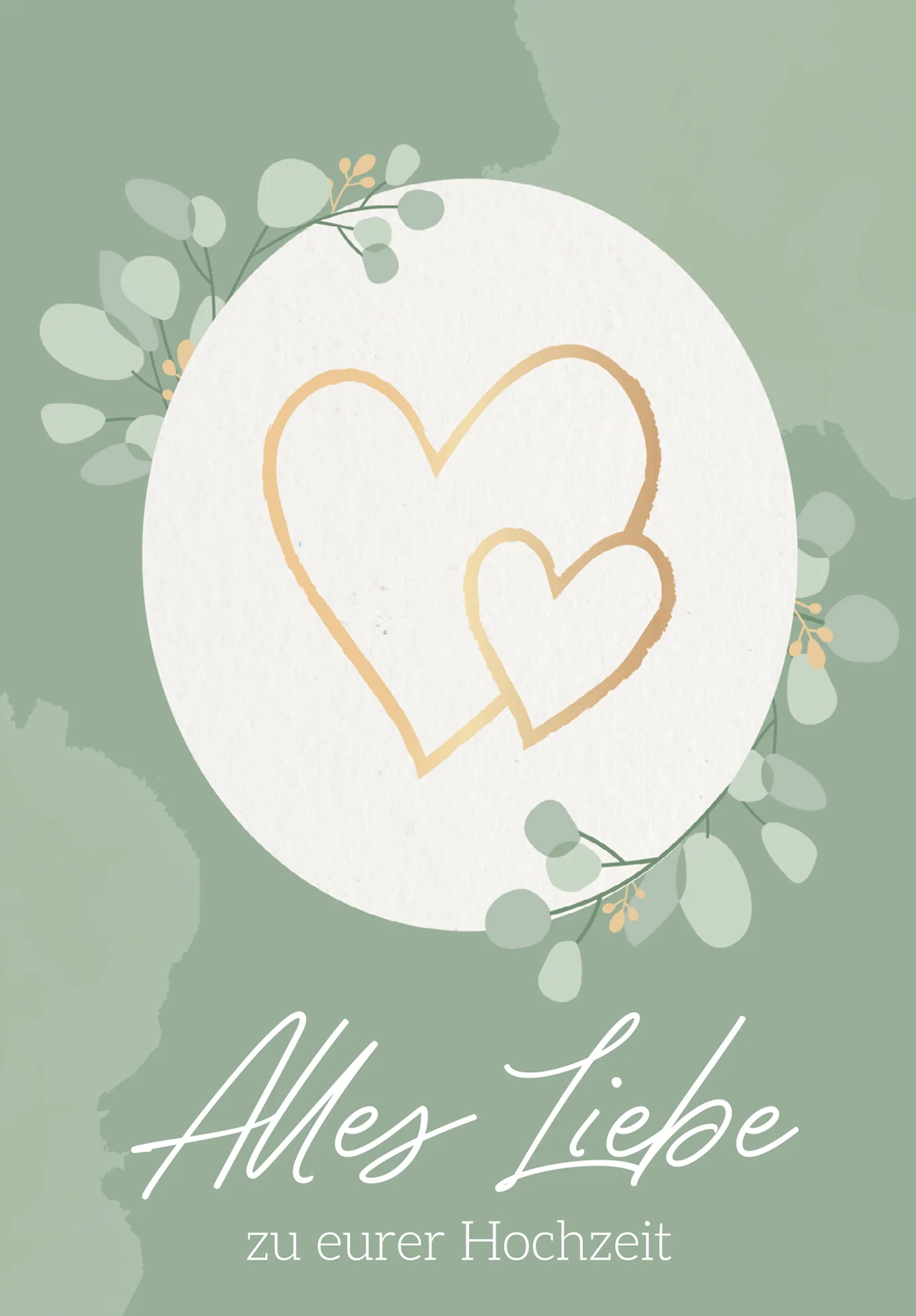 Alles Liebe zu eurer Hochzeit - Herzen Gold PDF - Image 2