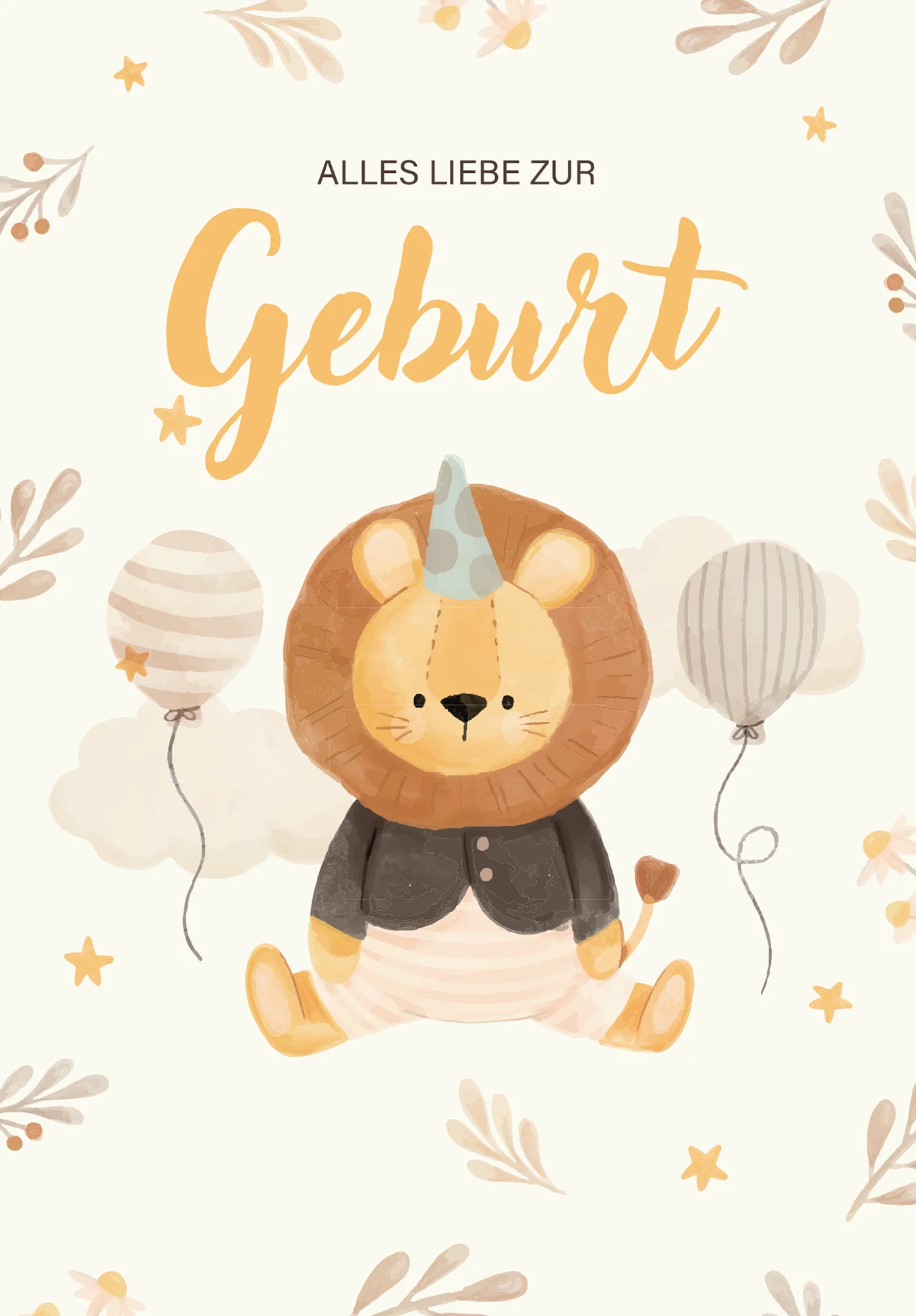 Alles Liebe zur Geburt - Löwe Beige - Image 2
