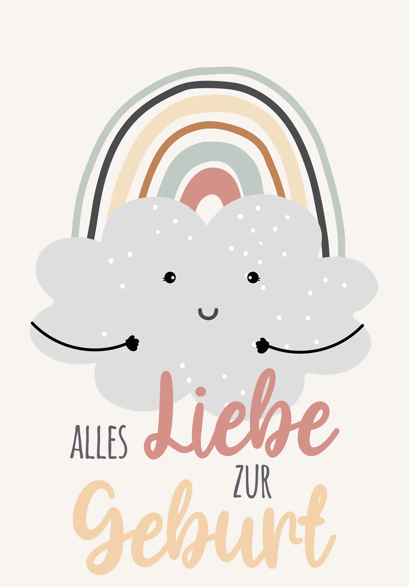 Alles Liebe zur Geburt - Wolke Regenbogen PDF - Image 2
