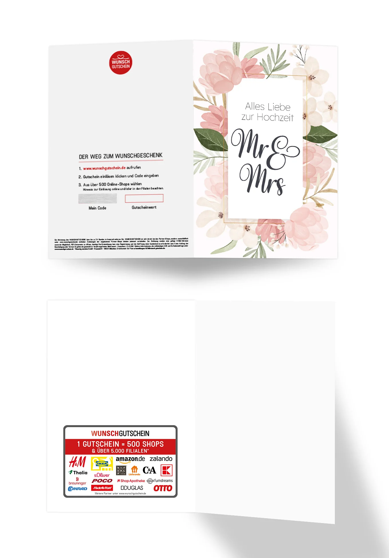 Alles Liebe zur Hochzeit Mr & Mrs - Blumen Rosa PDF - Image 3