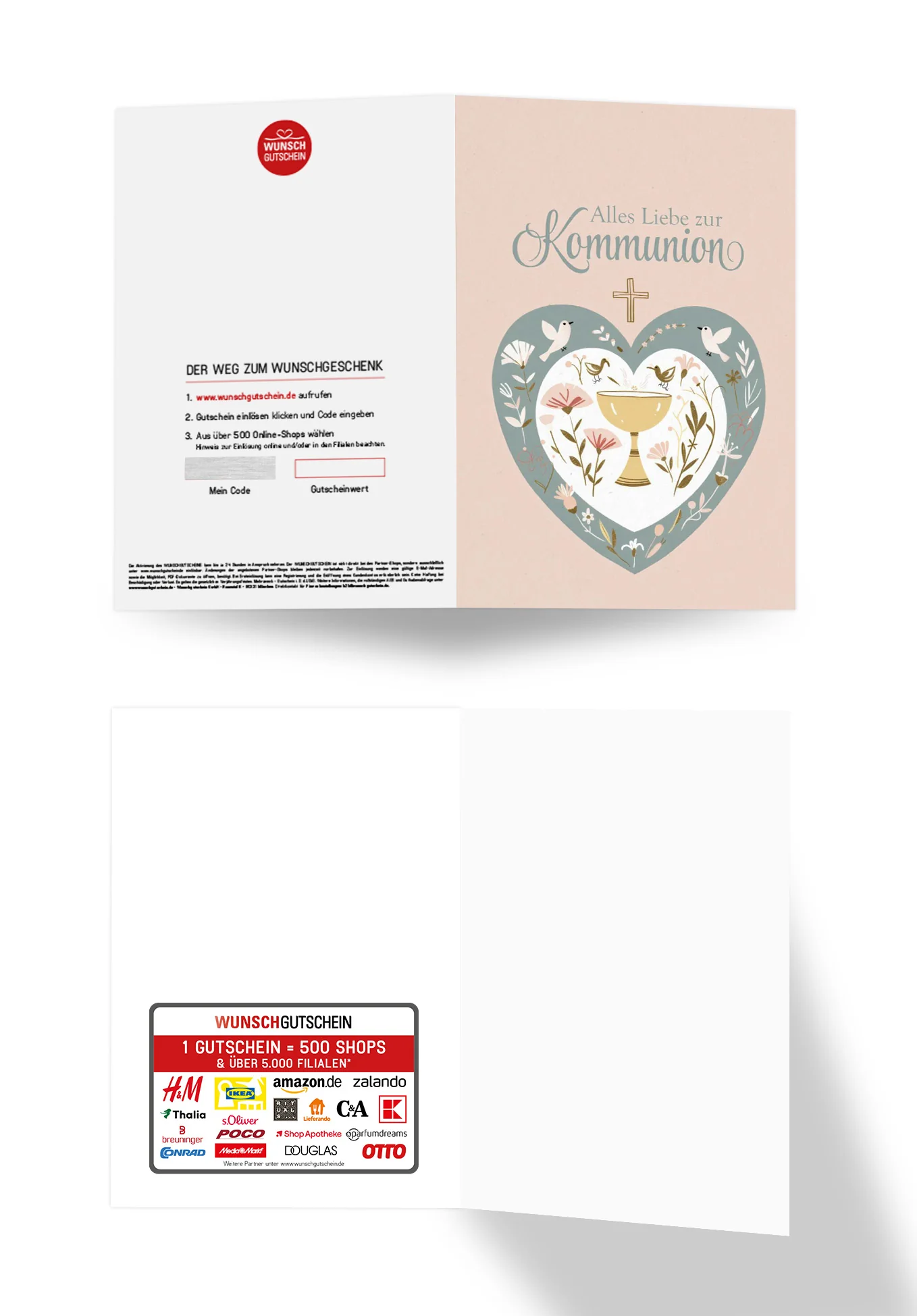 Alles Liebe zur Kommunion - Herz Vögel - Image 3