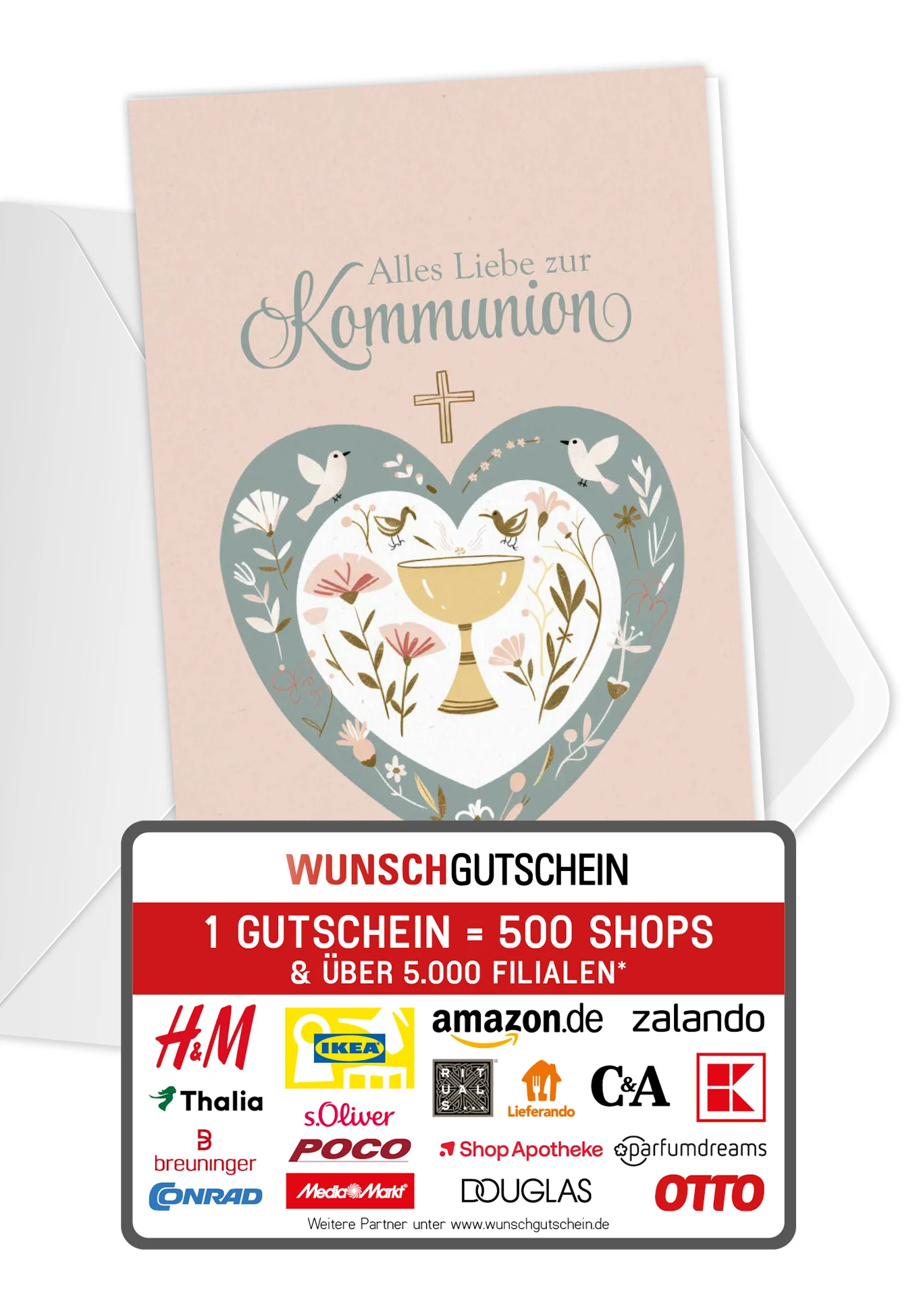 Alles Liebe zur Kommunion - Herz Vögel PDF