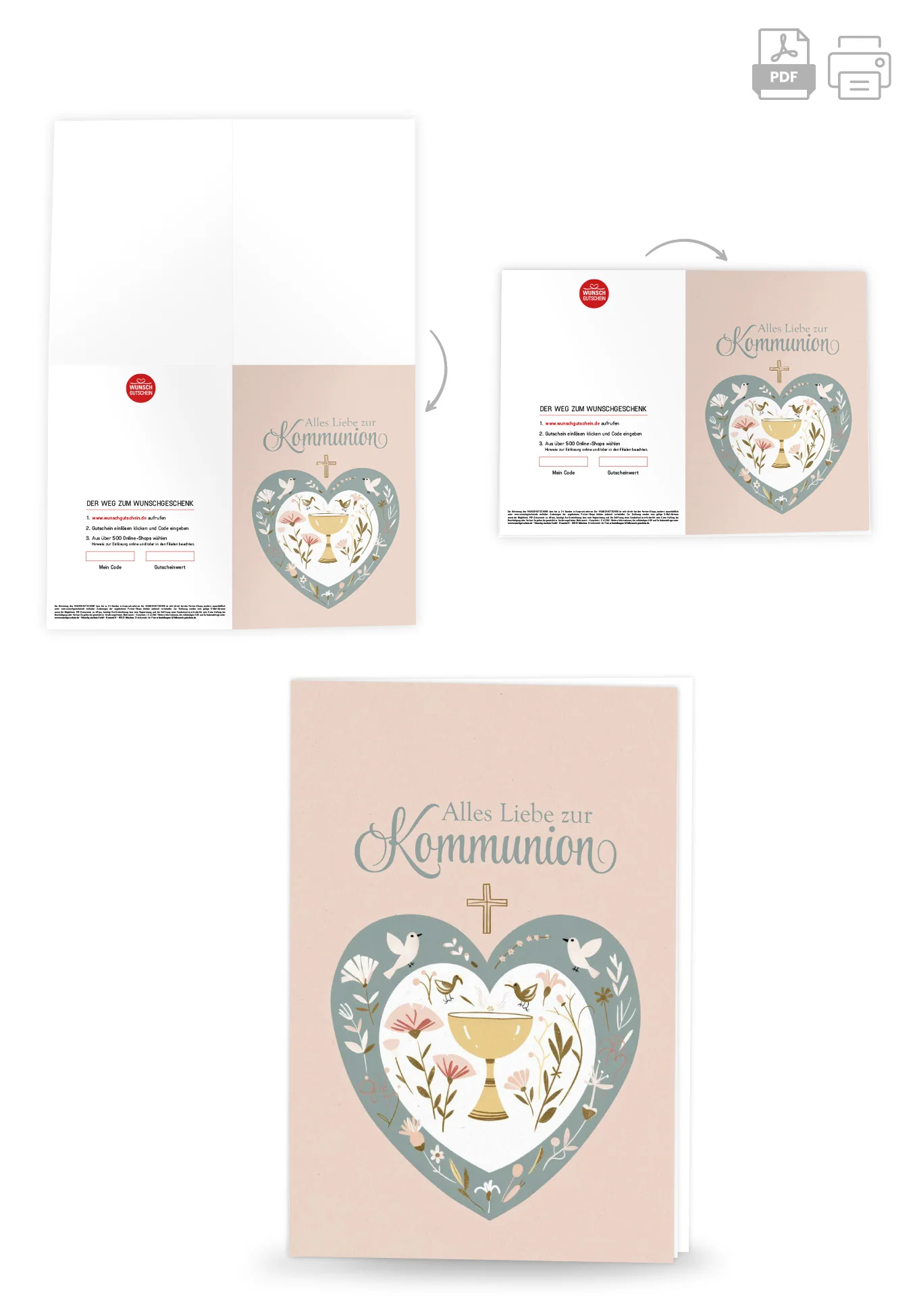 Alles Liebe zur Kommunion - Herz Vögel PDF - Image 4