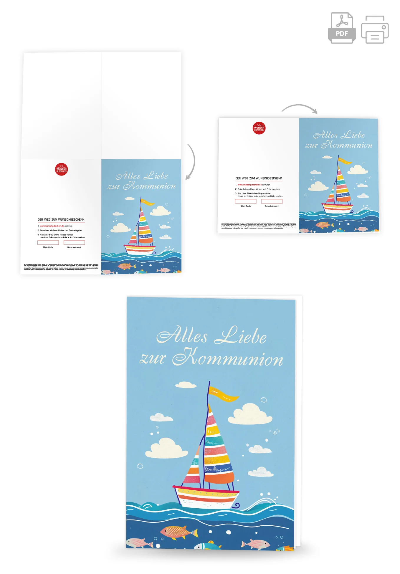 Alles Liebe zur Kommunion - Segelboot PDF - Image 4