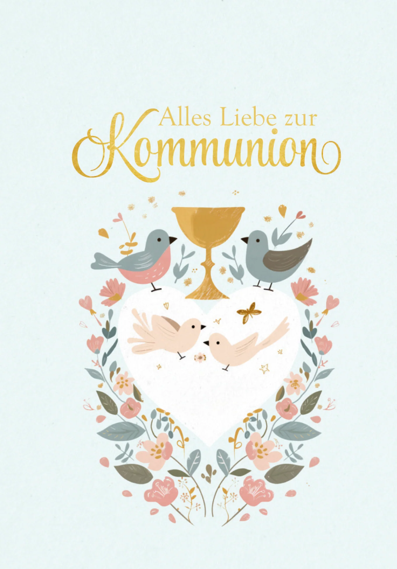 Alles Liebe zur Kommunion - Vögel Blumen - Image 2