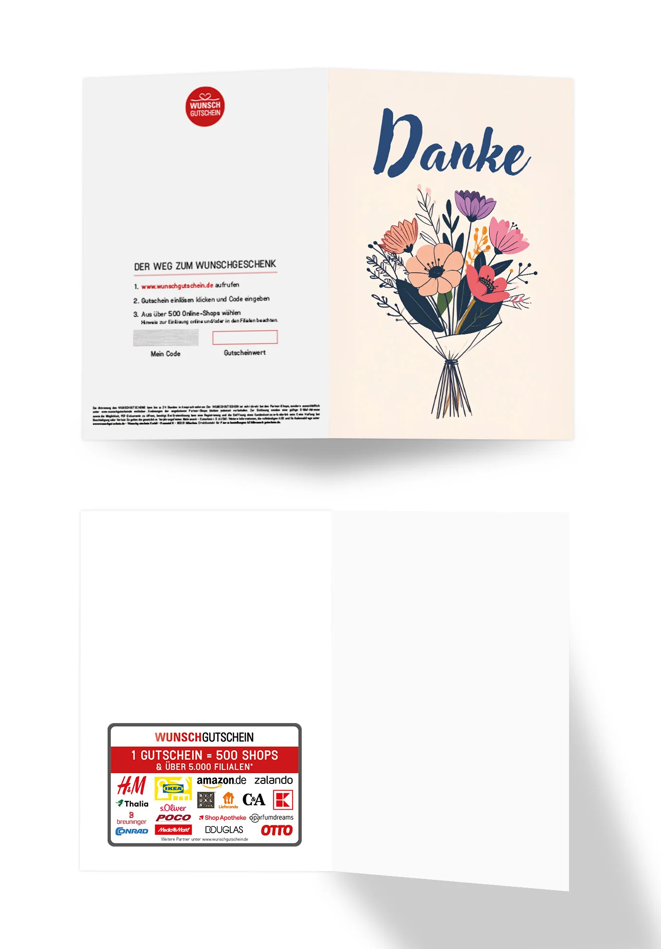 Danke - Blumenstrauß Beige - Image 3