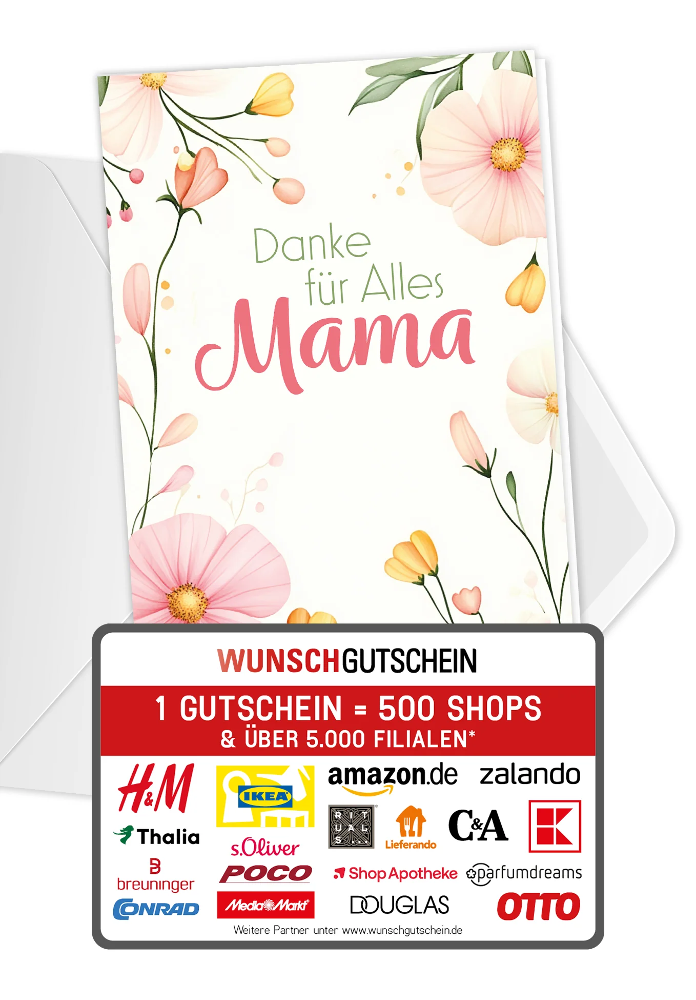 Danke für Alles Mama - Blumenrahmen