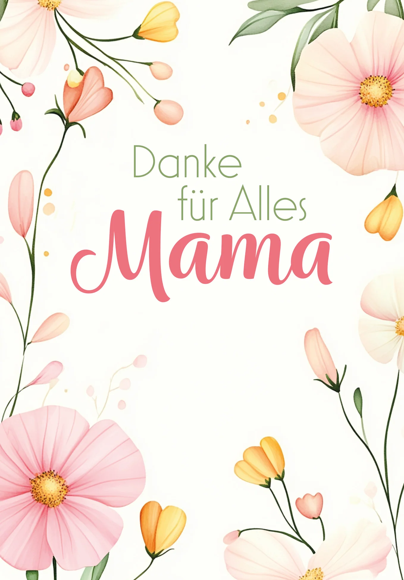Danke für Alles Mama - Blumenrahmen PDF - Image 2