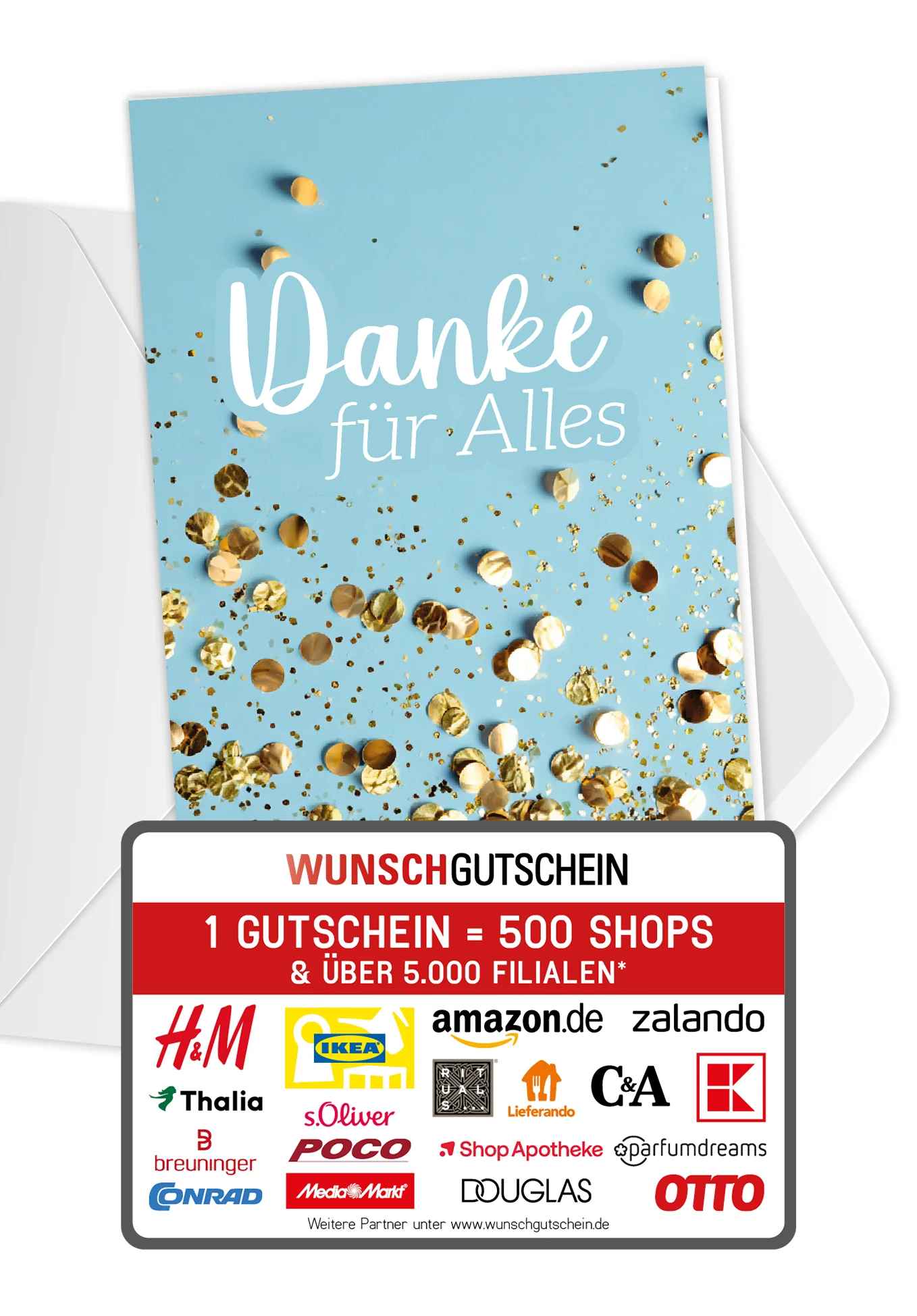 Danke für Alles - Konfetti Blau