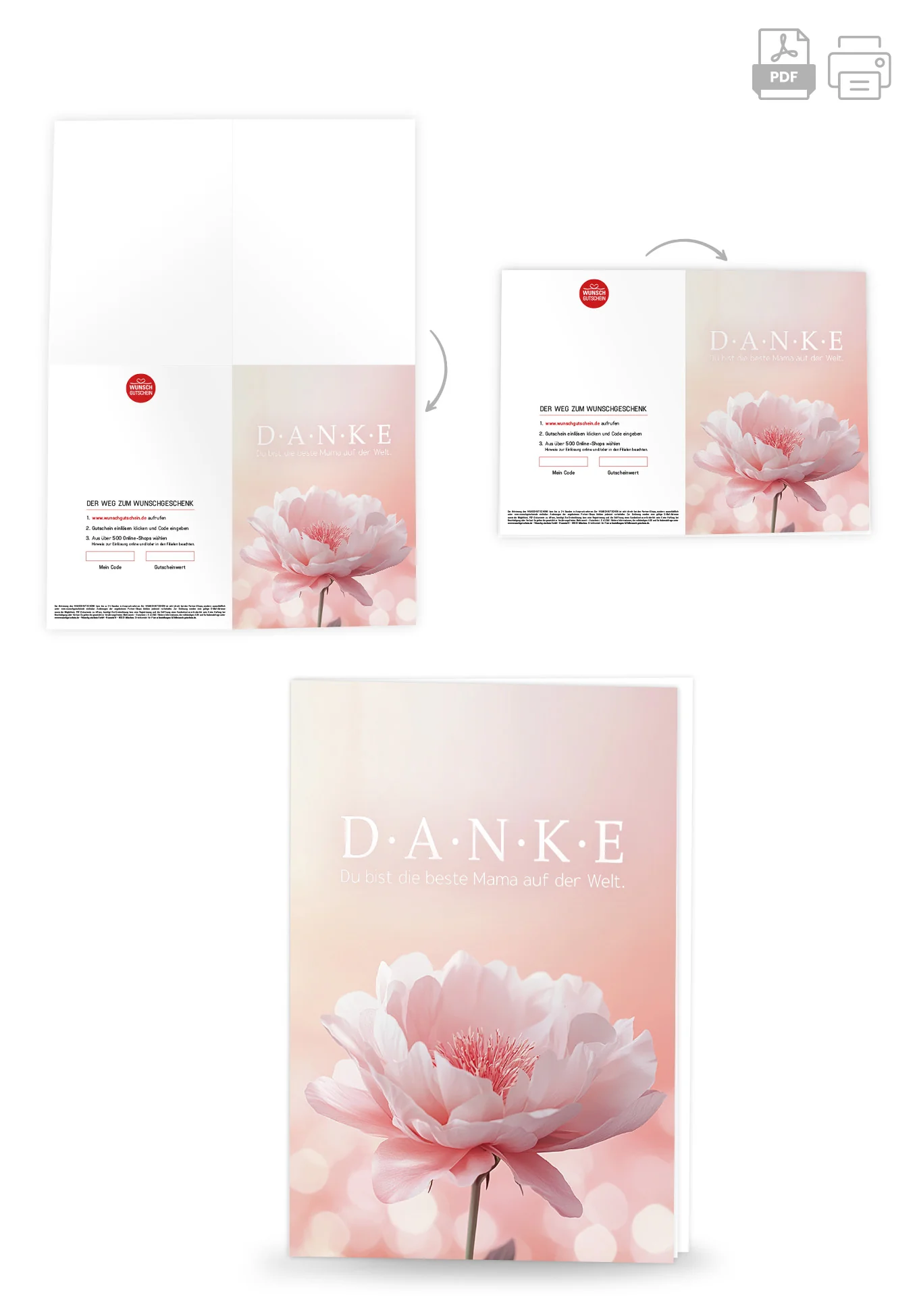 Danke Mama - Blume Rosa - Image 4