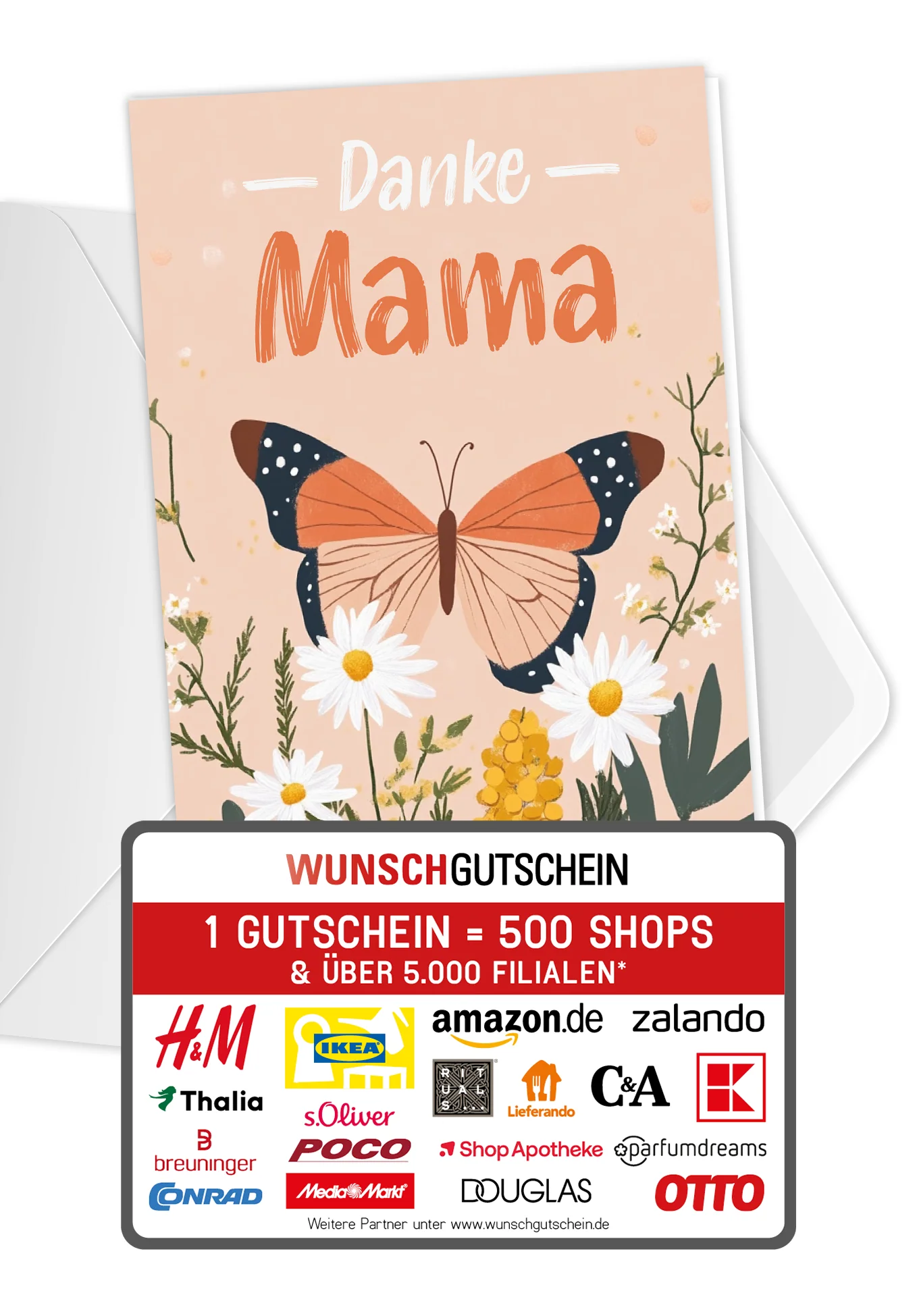 Danke Mama - Schmetterling Orange PDF