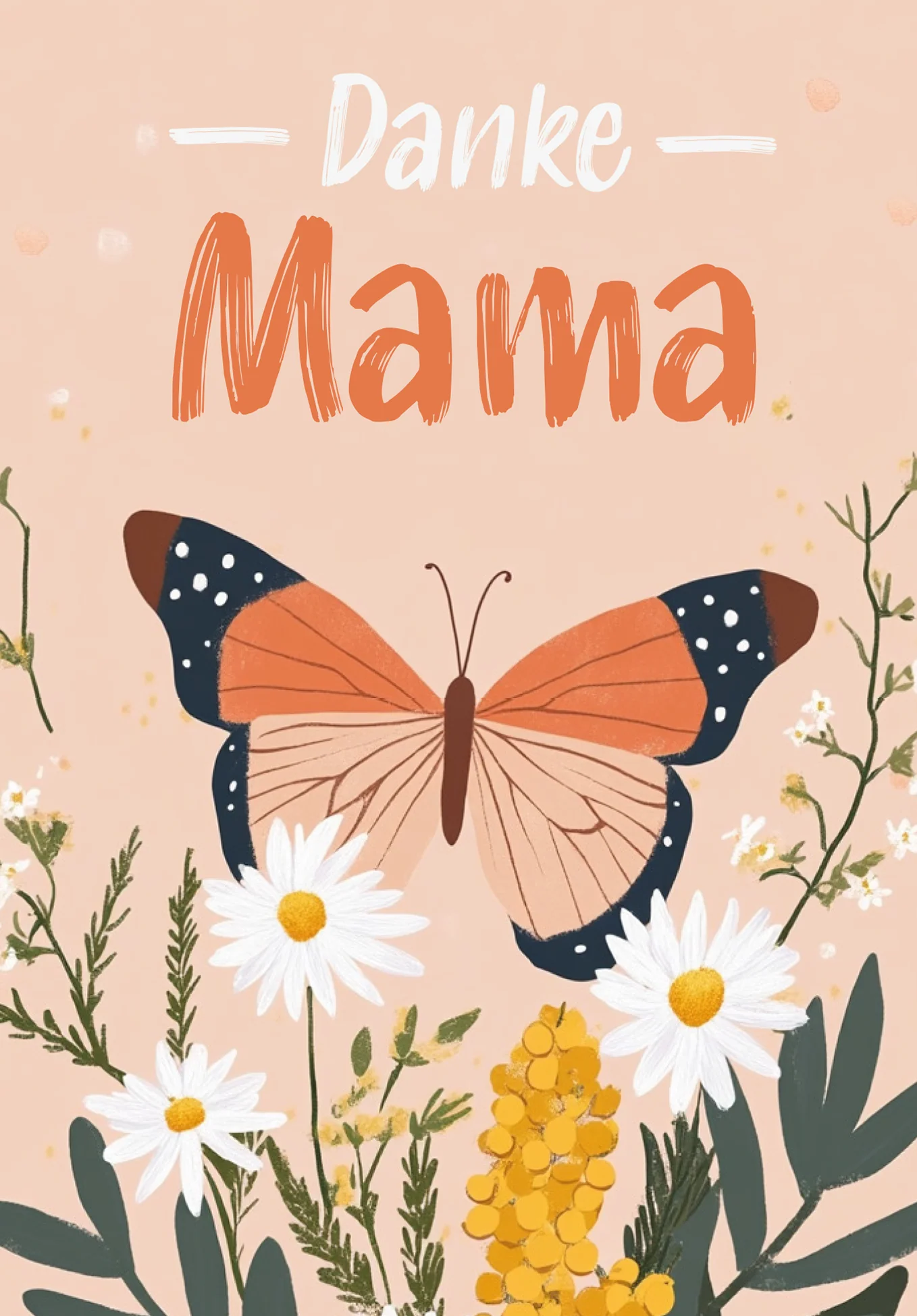 Danke Mama - Schmetterling Orange PDF - Image 2