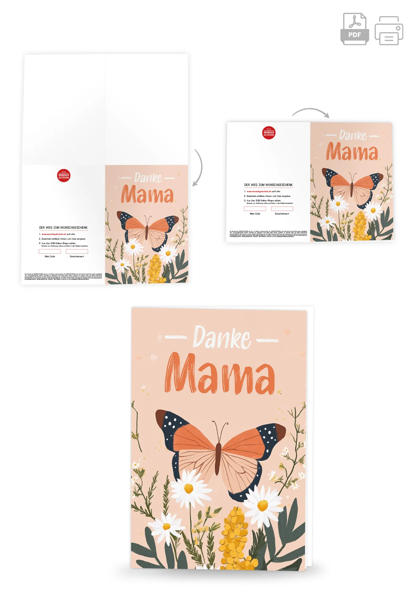 Danke Mama - Schmetterling Orange PDF - Image 4