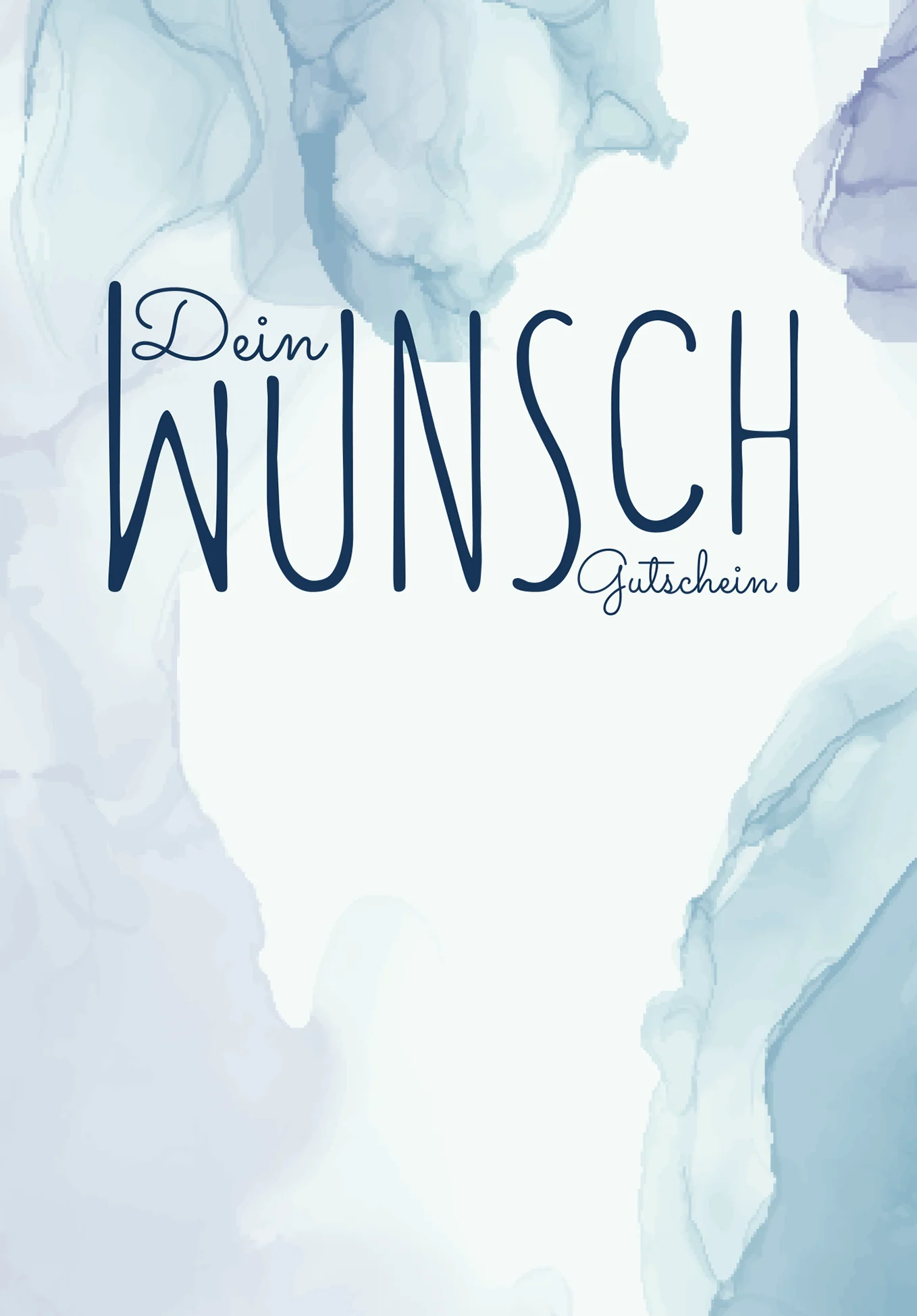 Dein Wunschgutschein - Aquarell Blau - Image 2