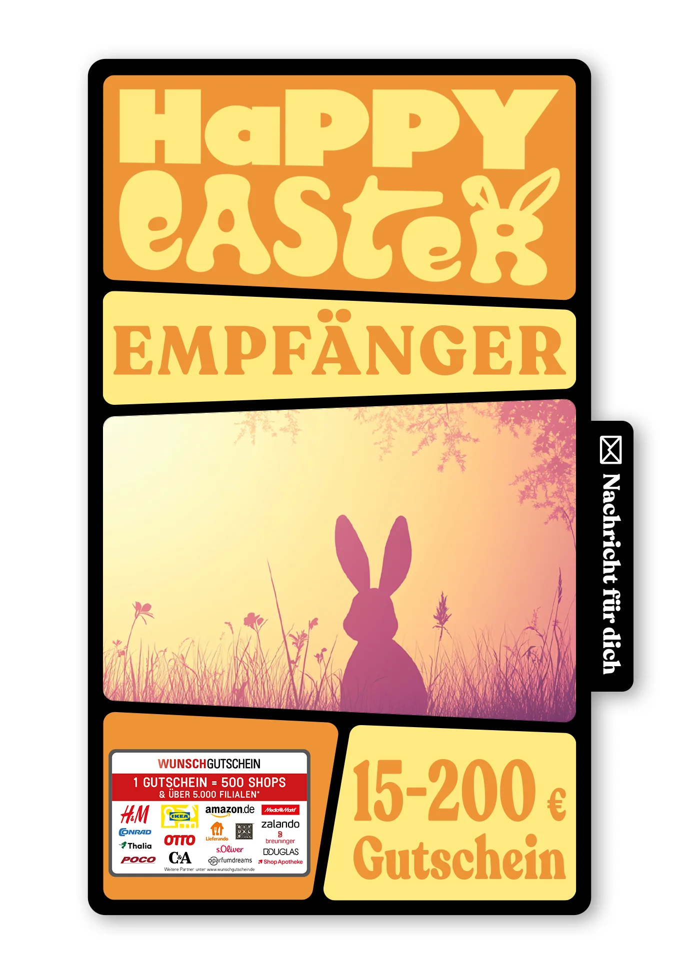 Digital - Für Deine Wünsche - Hase Silhouette