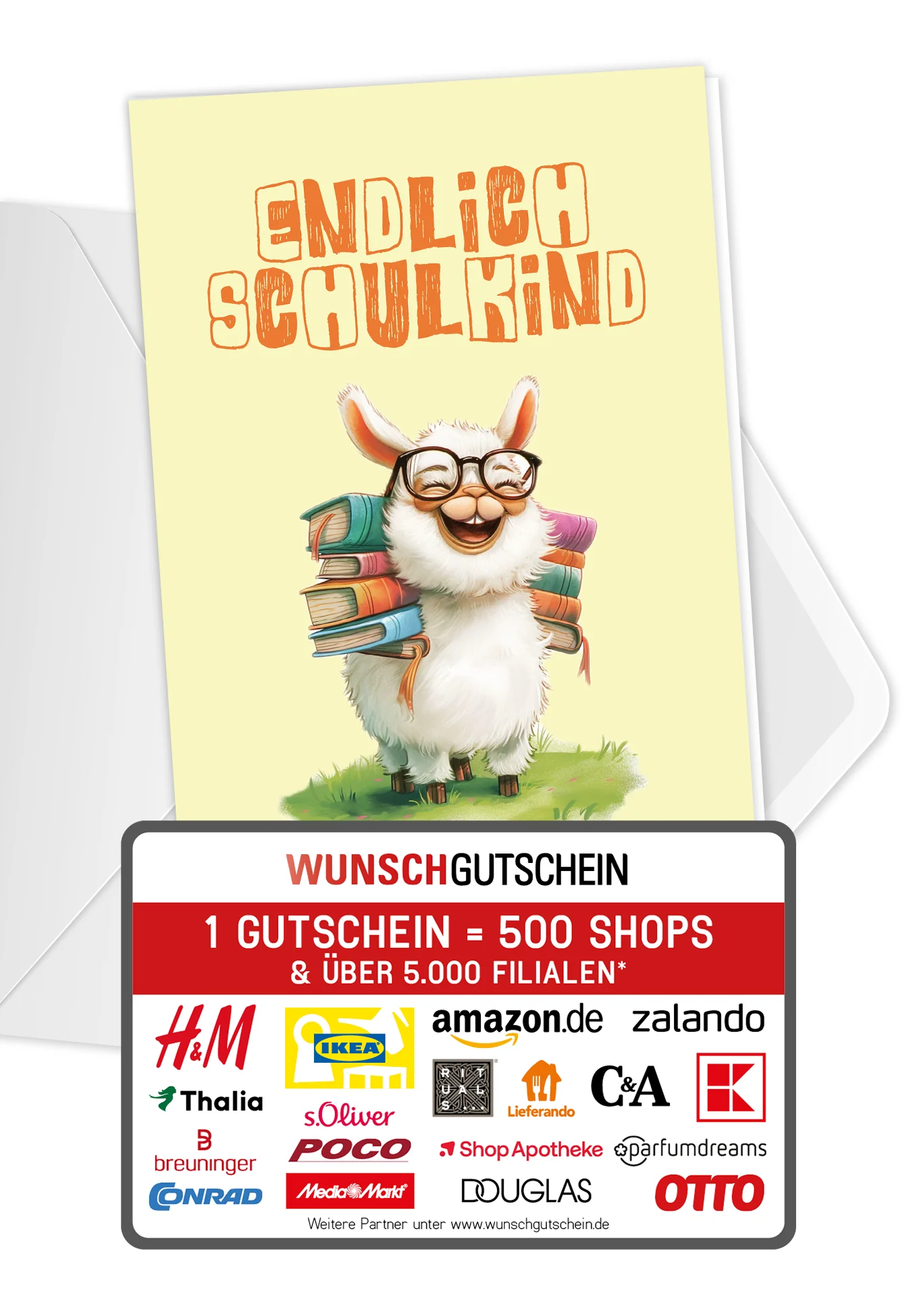 Endlich Schulkind - Lama