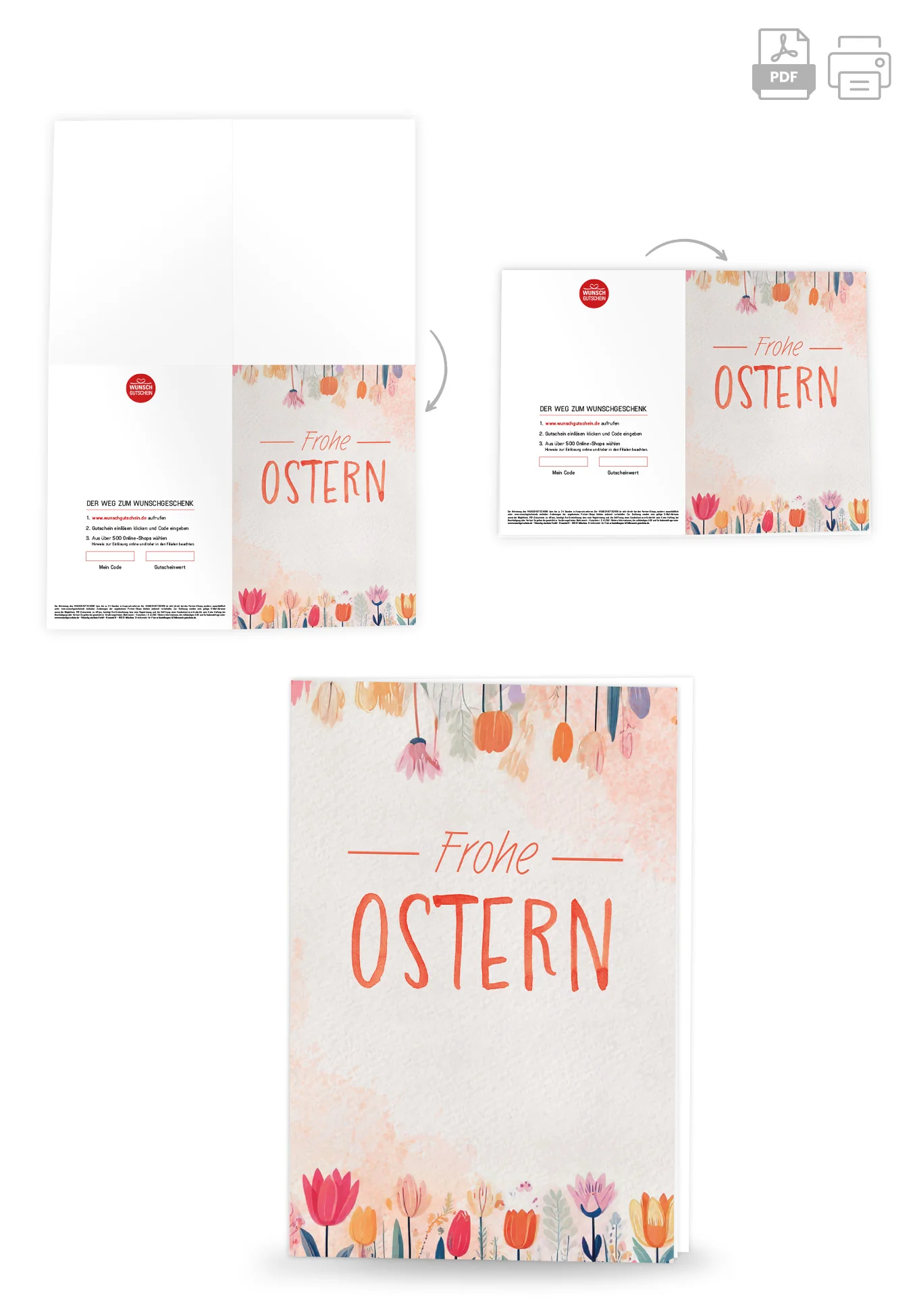 Frohe Ostern - Blumen Aquarell - Image 4