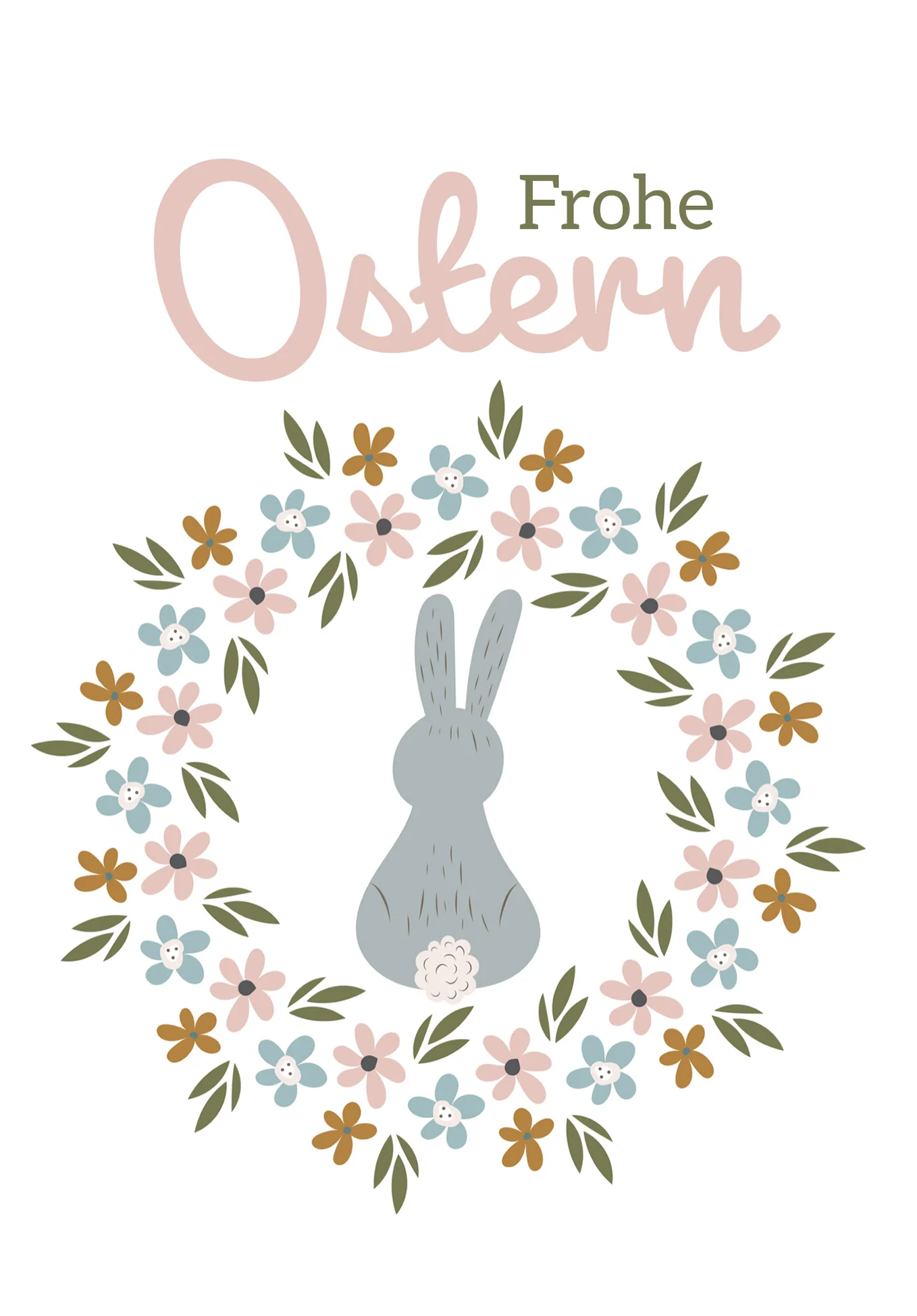 Frohe Ostern - Blumenkranz Hase - Image 2