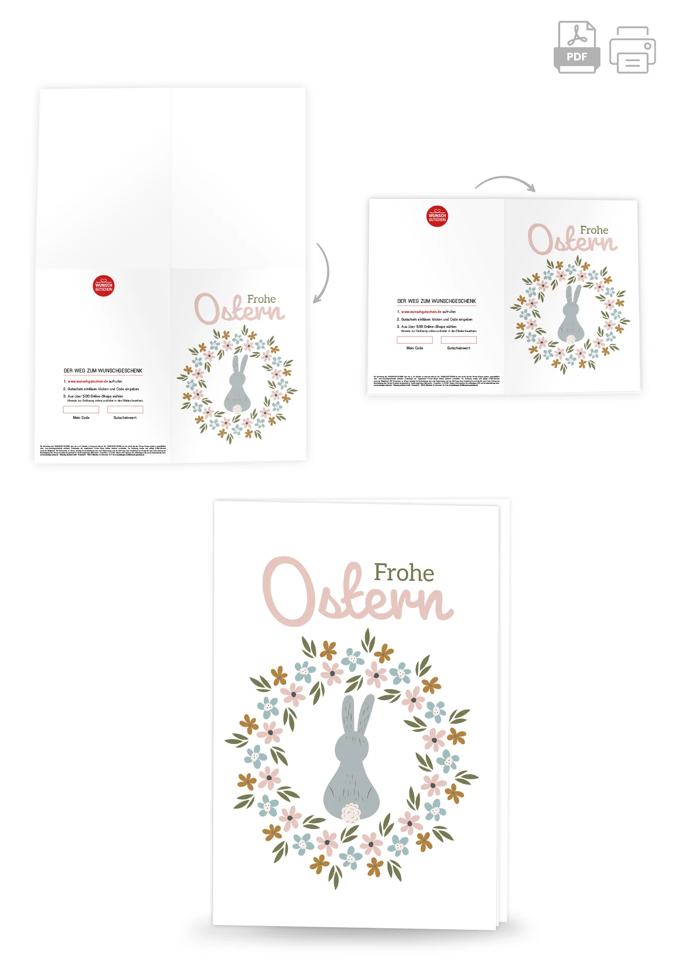 Frohe Ostern - Blumenkranz Hase PDF - Image 4