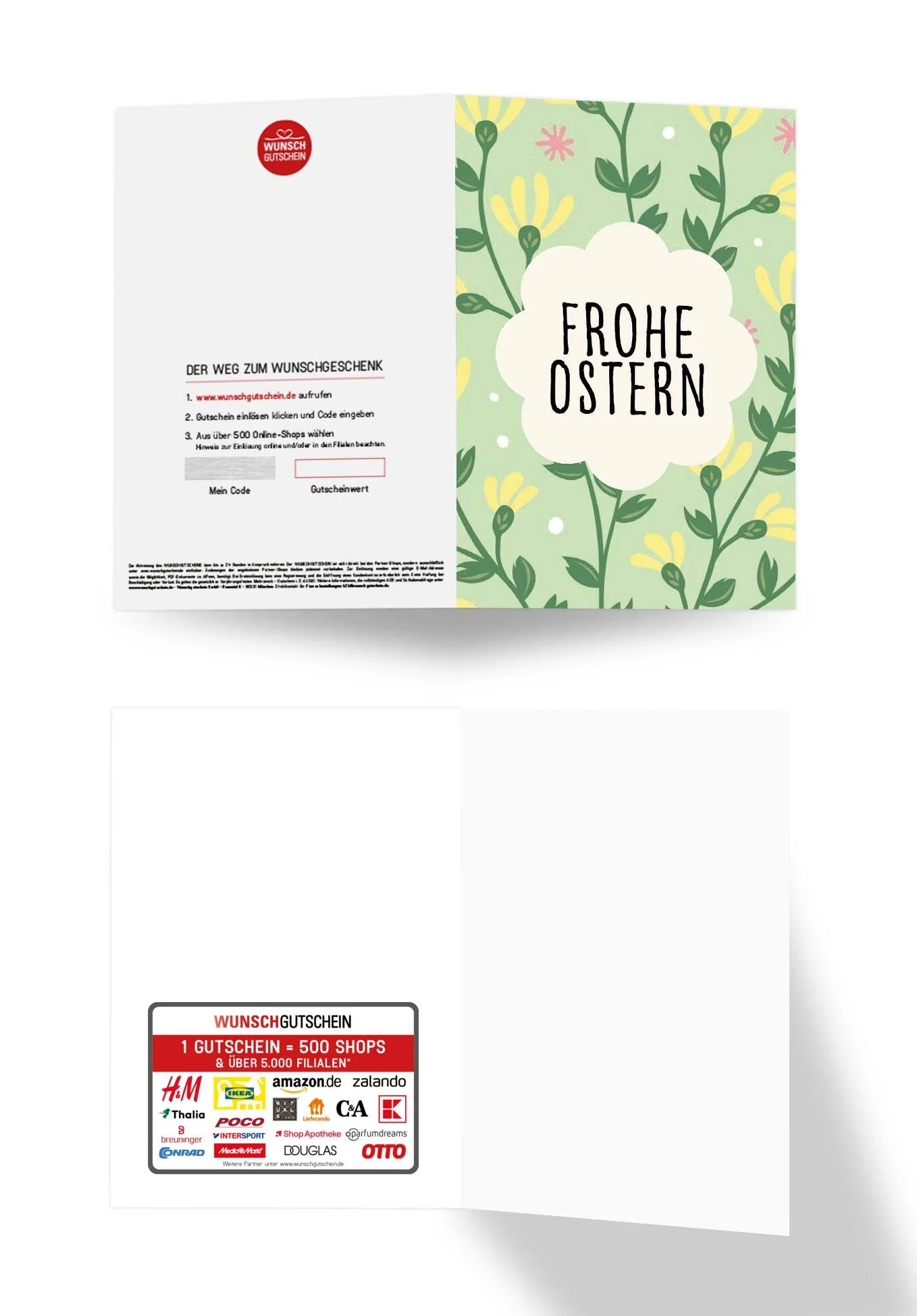 Frohe Ostern - Blumenmuster Grün - Image 3