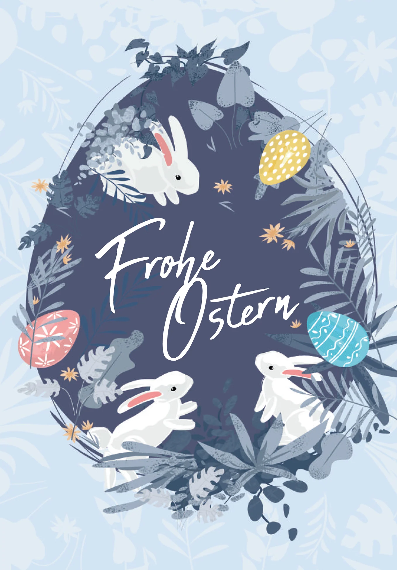 Frohe Ostern - Ei auf Blau PDF - Image 2