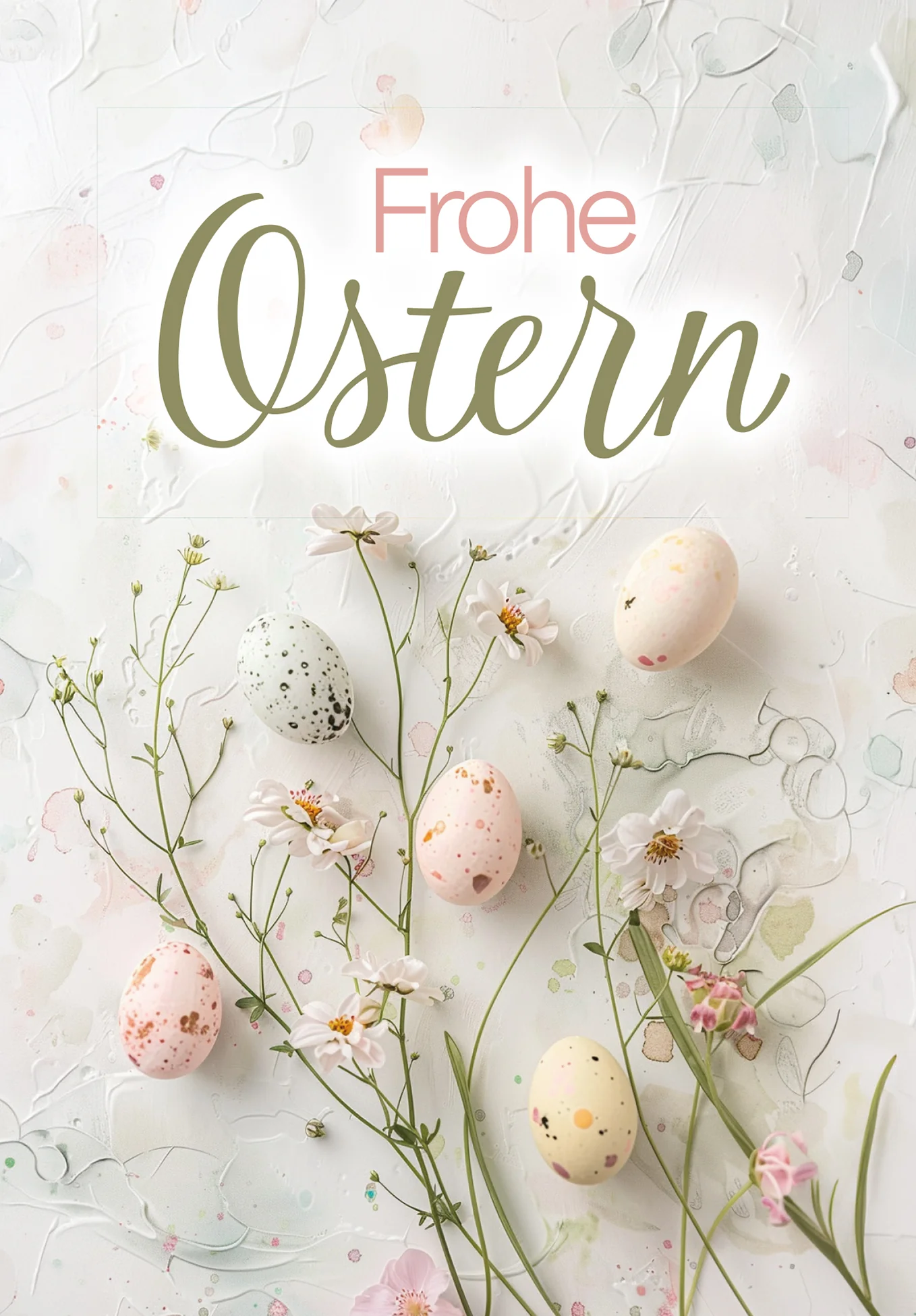 Frohe Ostern - Eier und Blumen Pastel - Image 2