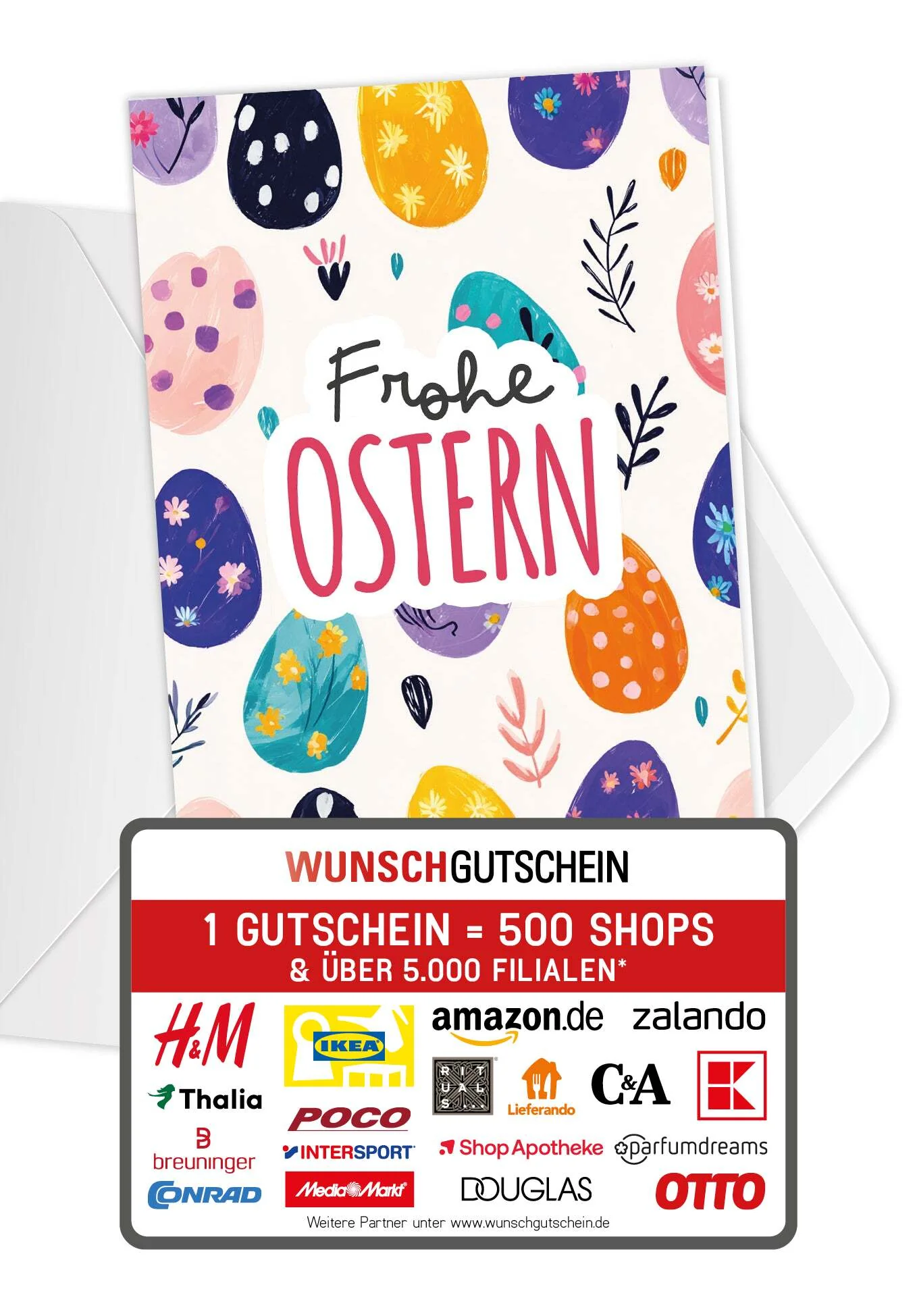 Frohe Ostern - Eiermuster Bunt