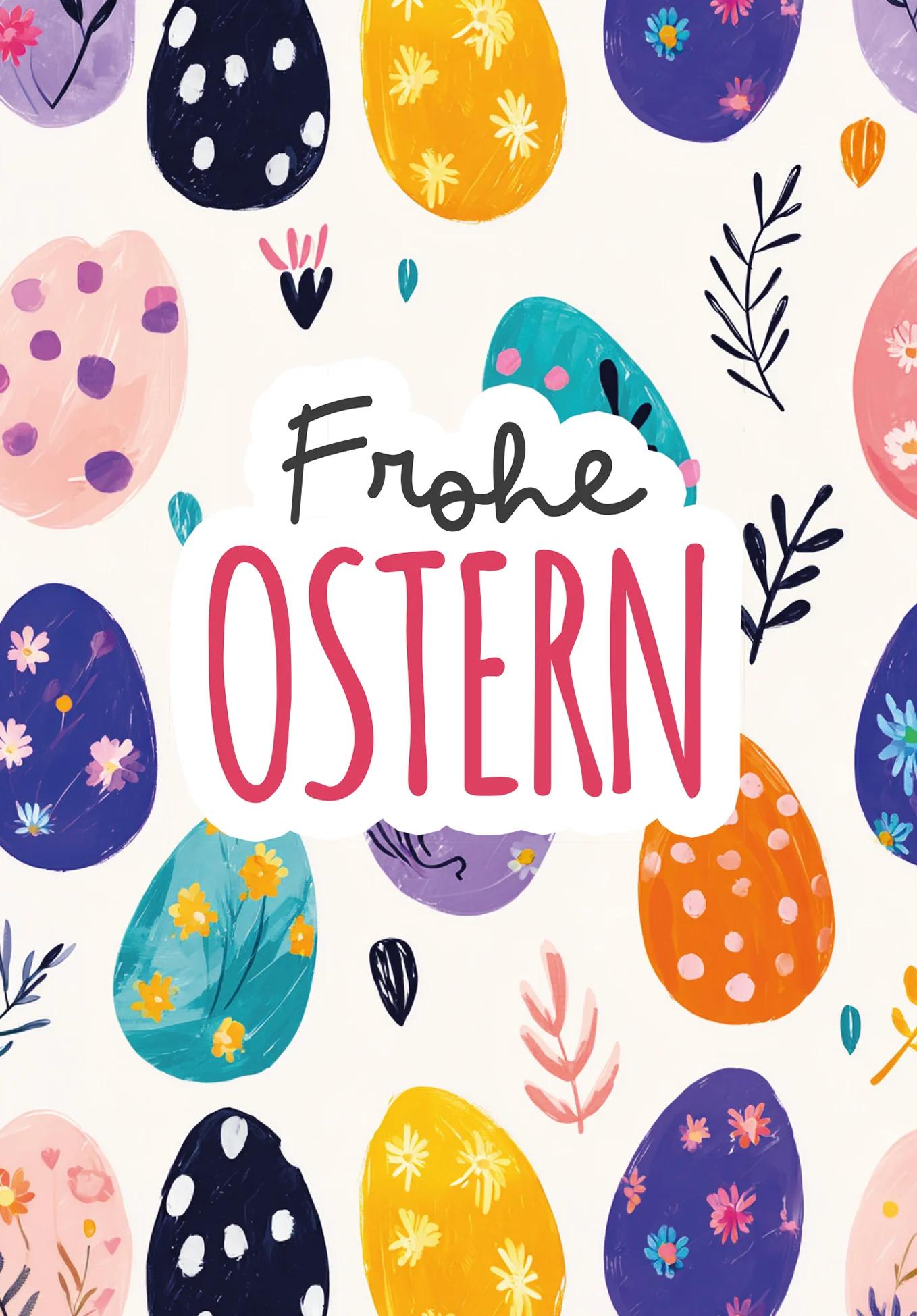 Frohe Ostern - Eiermuster Bunt PDF - Image 2