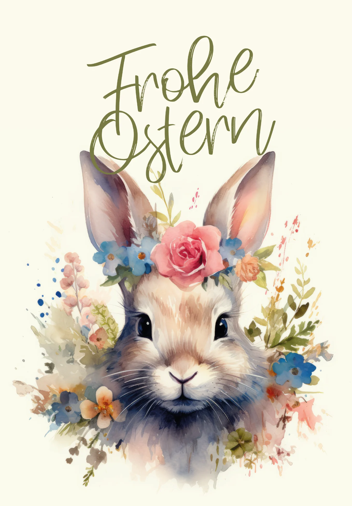 Frohe Ostern - Hase Blumen PDF - Image 2