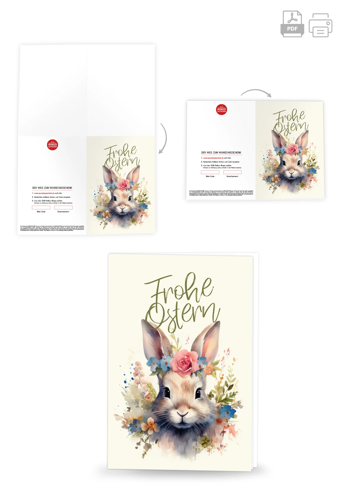 Frohe Ostern - Hase Blumen PDF - Image 4