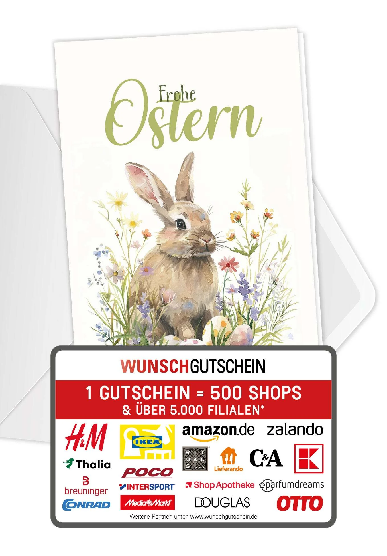 Frohe Ostern - Hase im Grass PDF