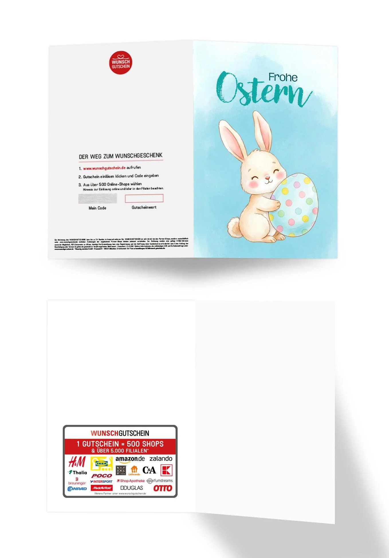Frohe Ostern - Hase mit Ei Blau - Image 3