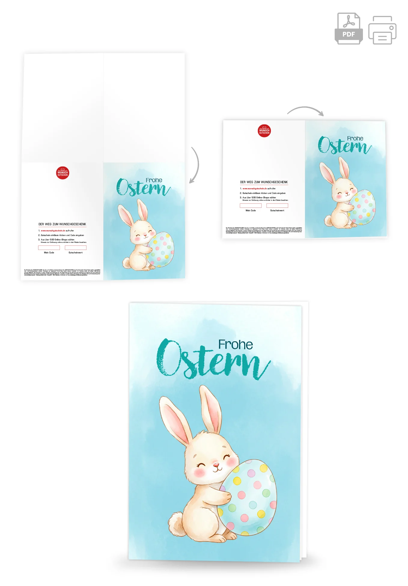 Frohe Ostern - Hase mit Ei Blau PDF - Image 4
