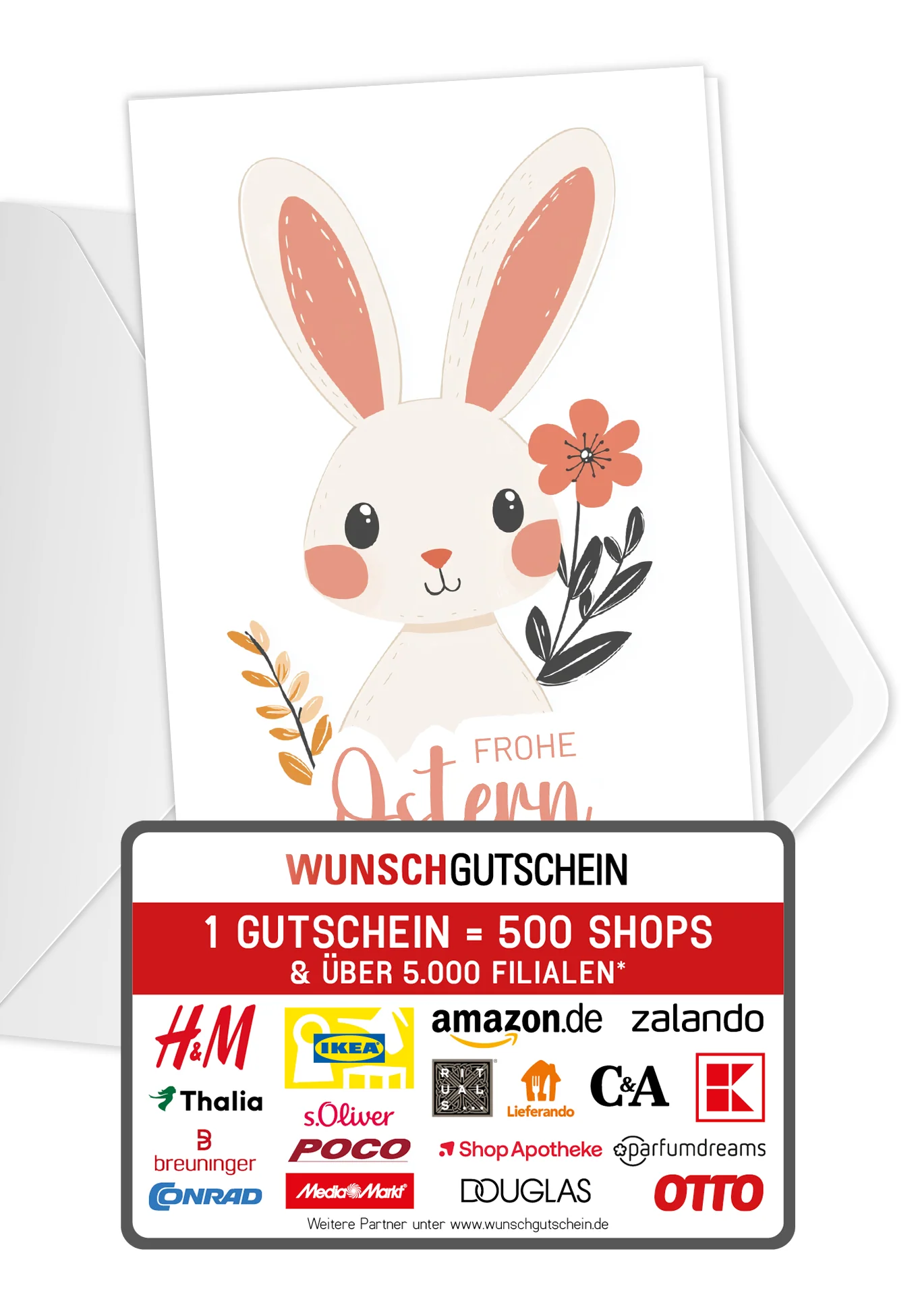Frohe Ostern - Hase Weiß