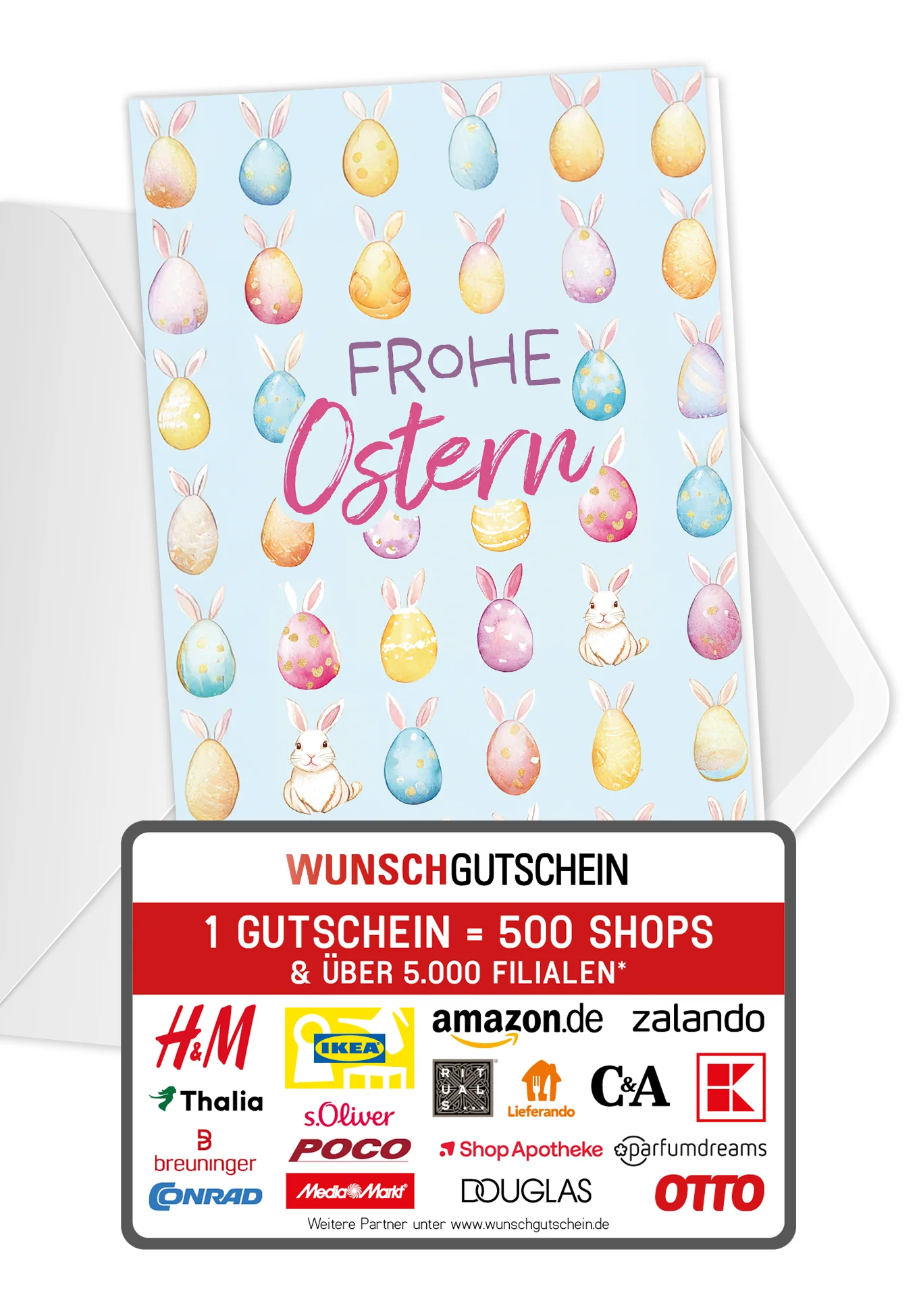 Frohe Ostern - Haseneier Muster