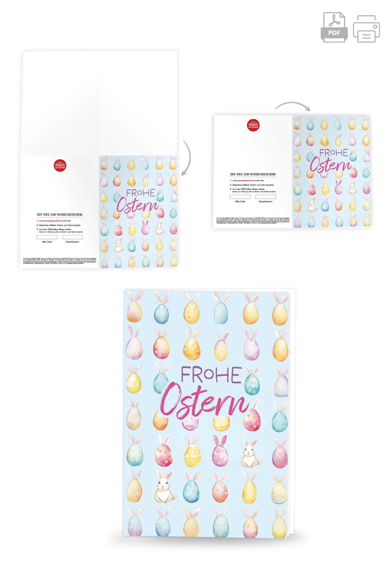 Frohe Ostern - Haseneier Muster PDF - Image 4
