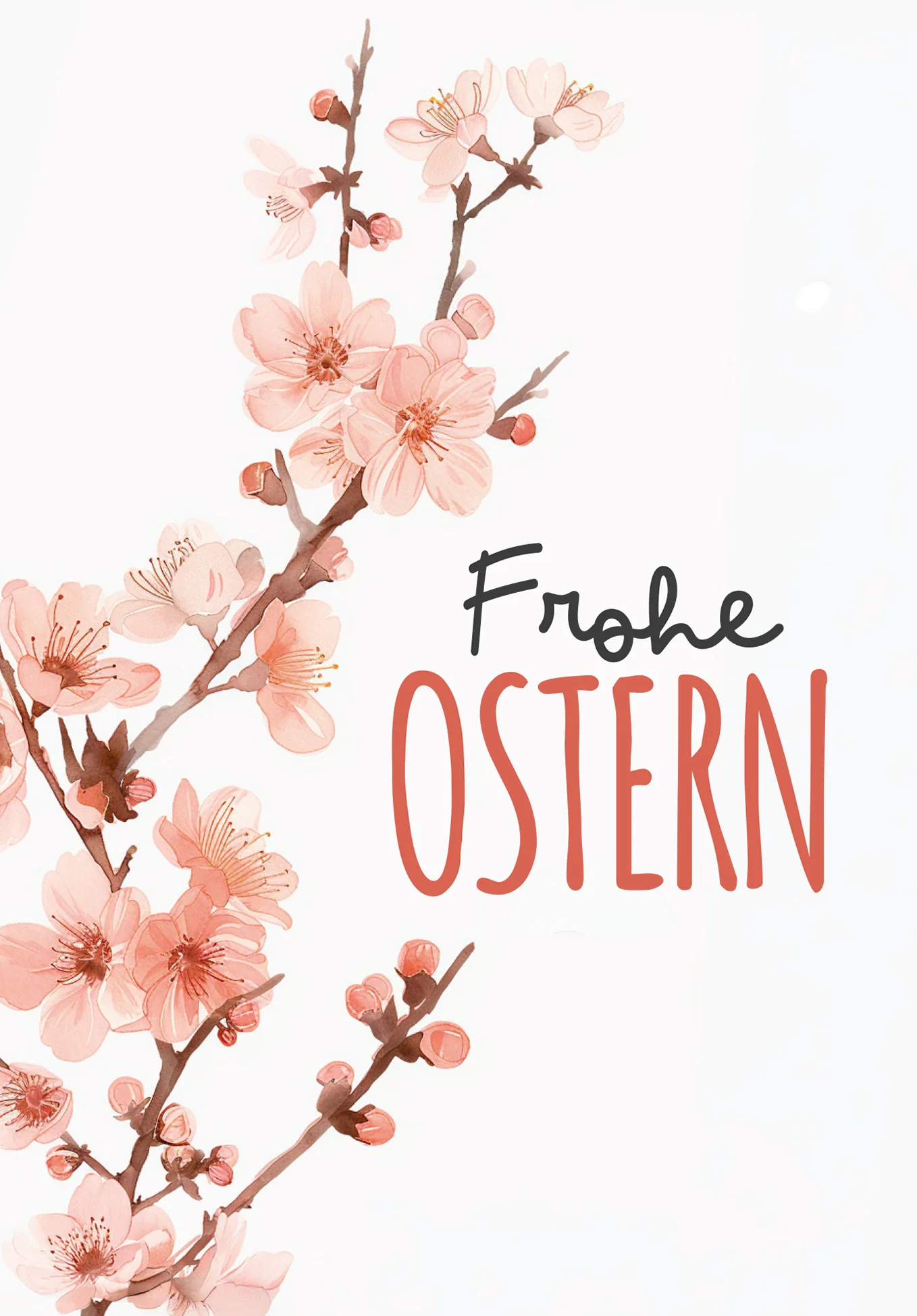 Frohe Ostern - Kirschblüten Aquarell - Image 2