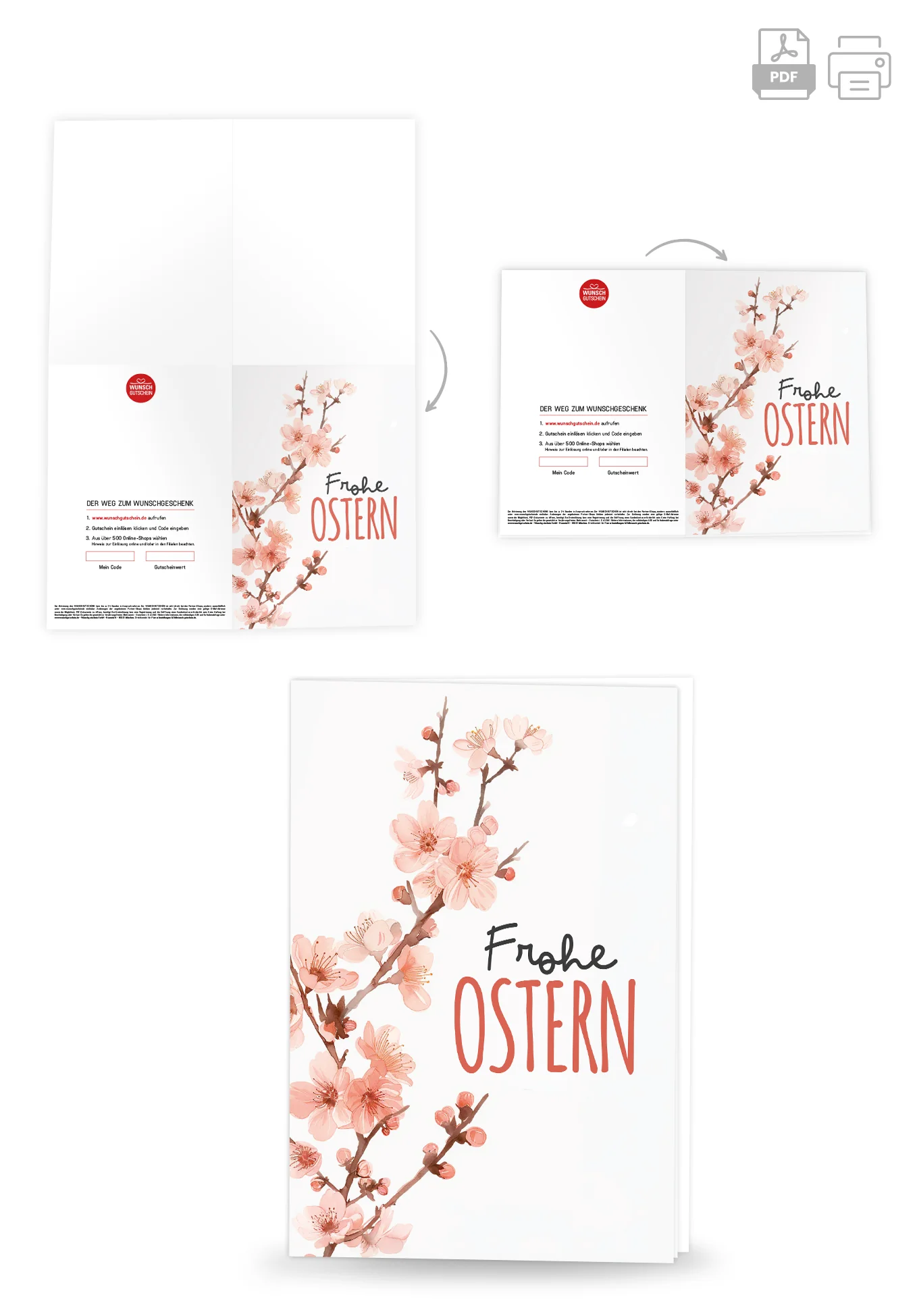 Frohe Ostern - Kirschblüten Aquarell PDF - Image 4
