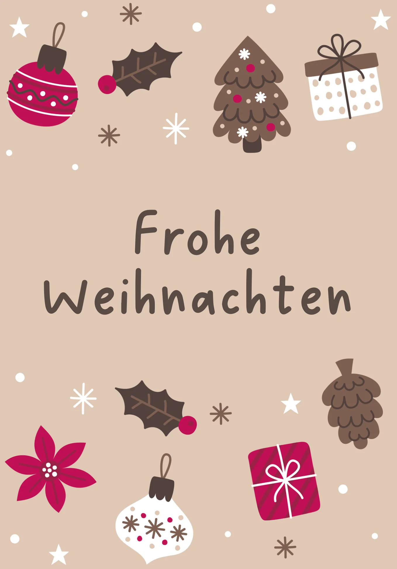 Frohe Weihnachten - Ornamente Beige PDF - Image 2