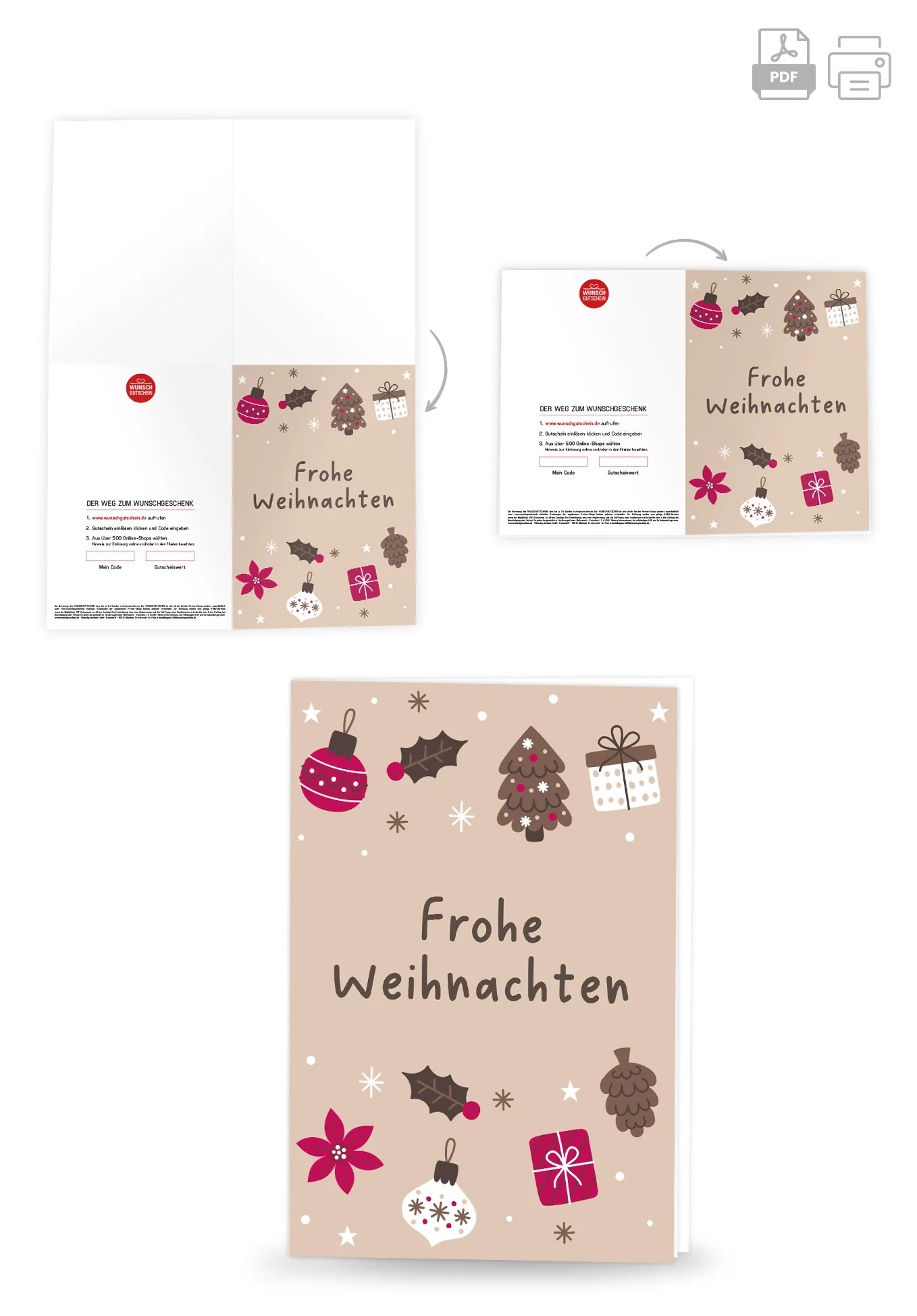 Frohe Weihnachten - Ornamente Beige PDF - Image 4