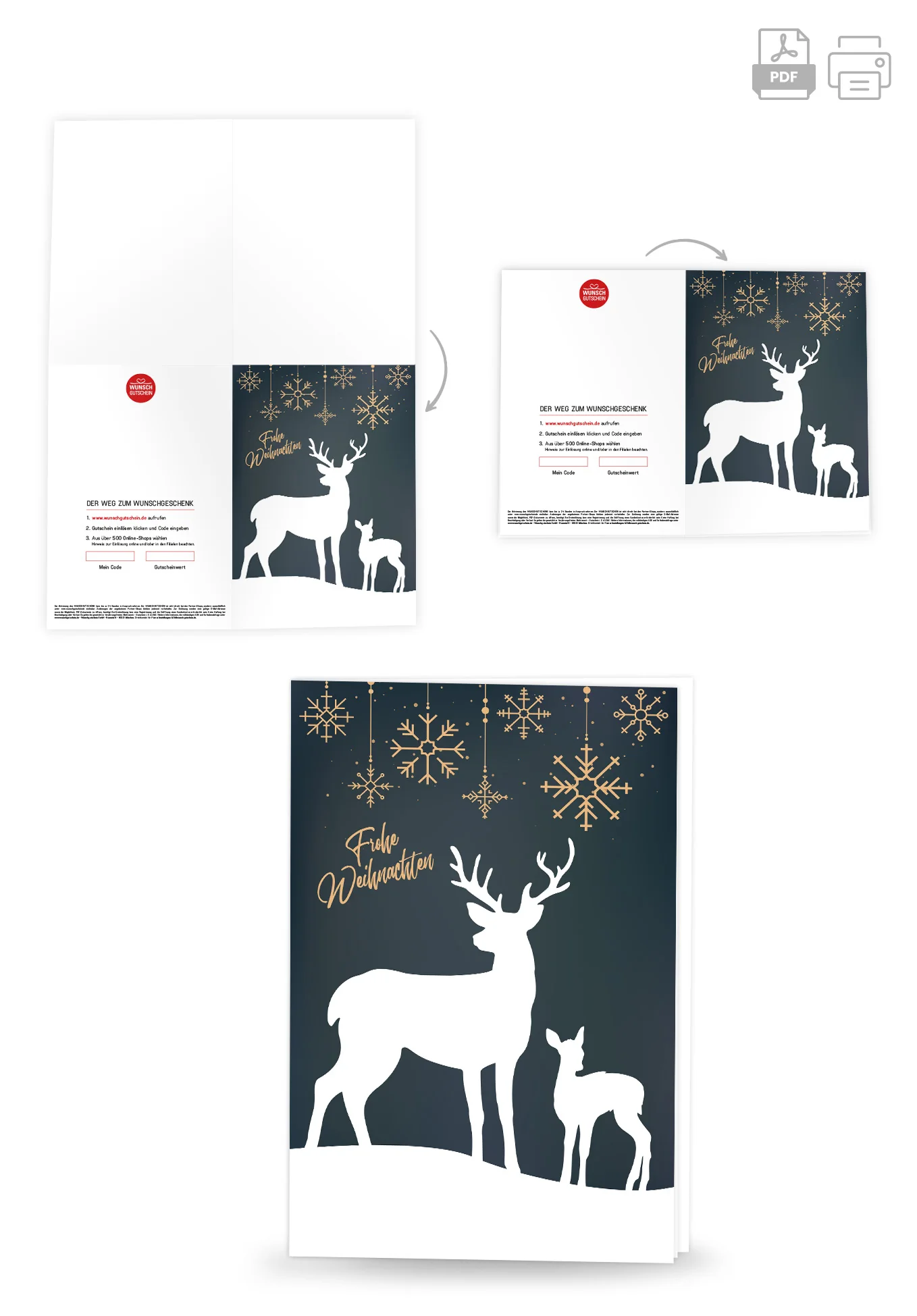 Frohe Weihnachten - Rentier Grün PDF - Image 4