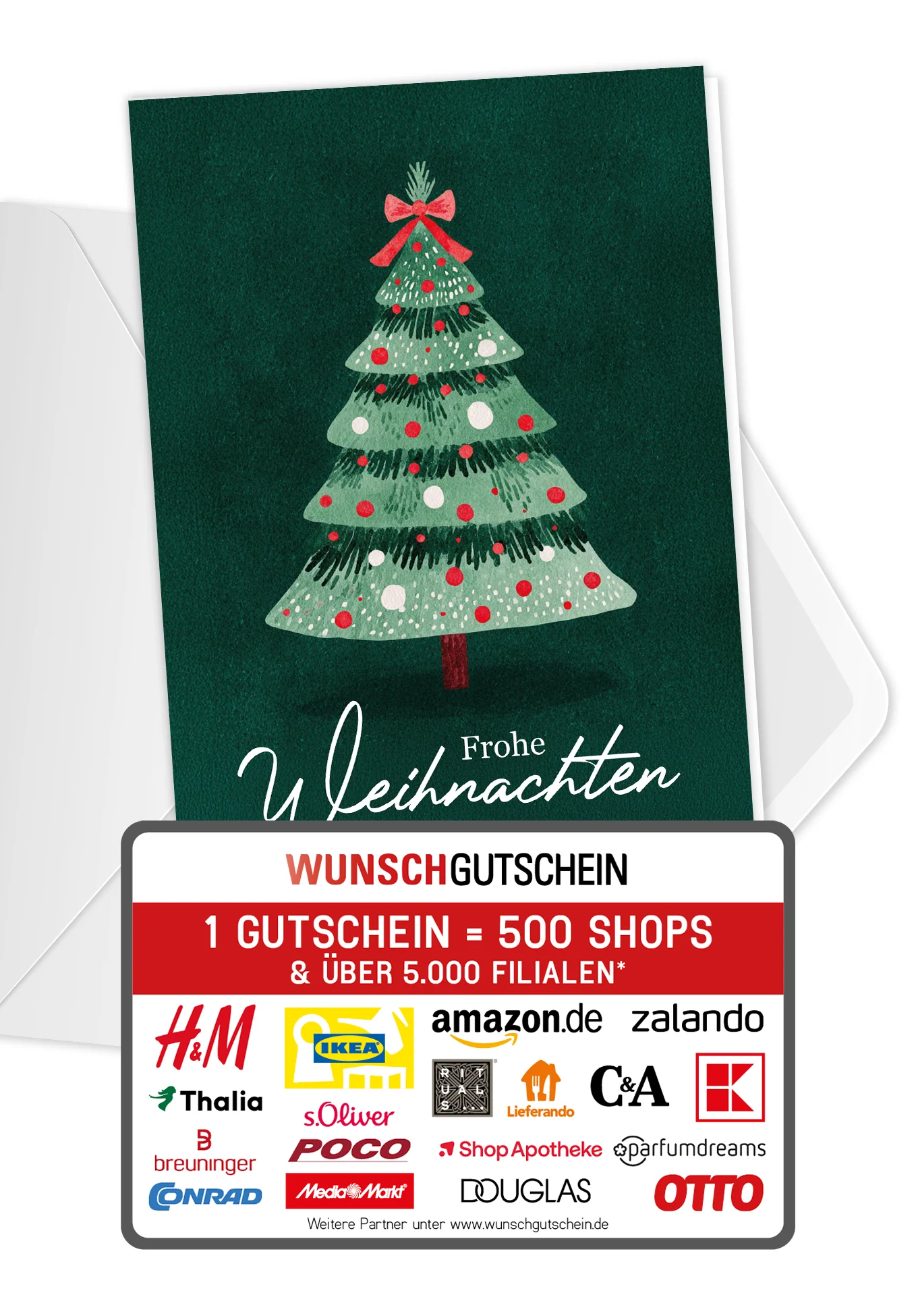 Frohe Weihnachten - Tannenbaum Grün