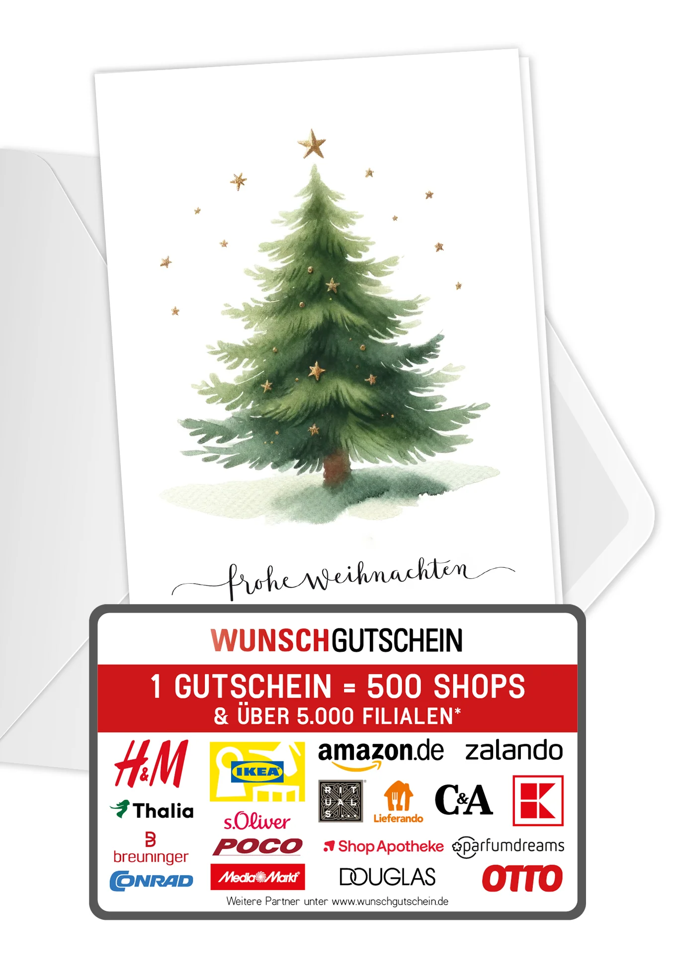 Frohe Weihnachten - Tannenbaum Sterne