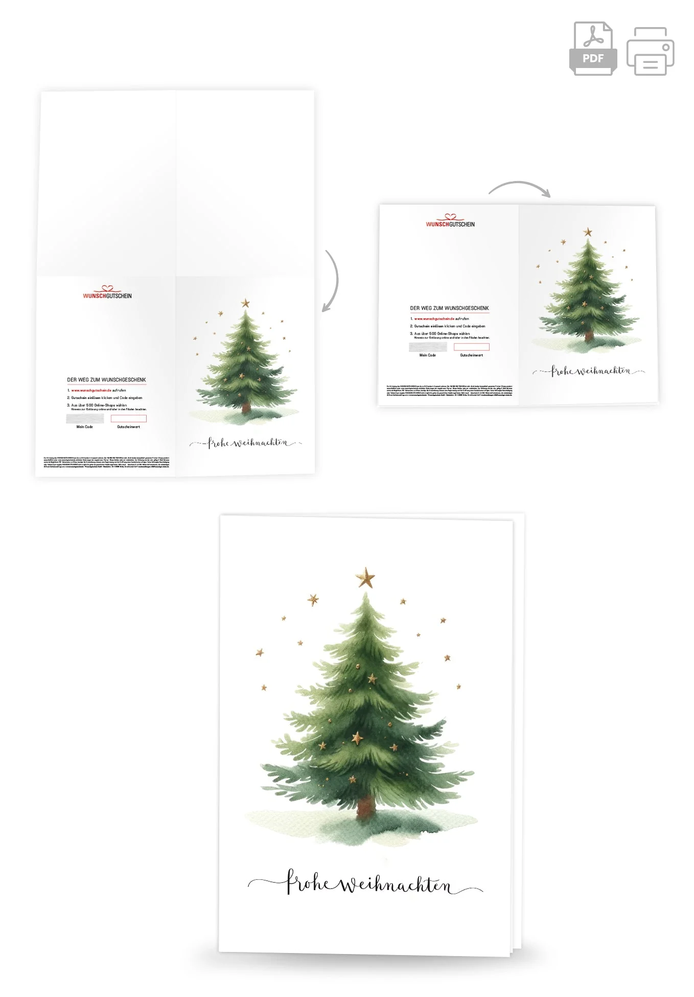 Frohe Weihnachten - Tannenbaum Sterne PDF - Image 4