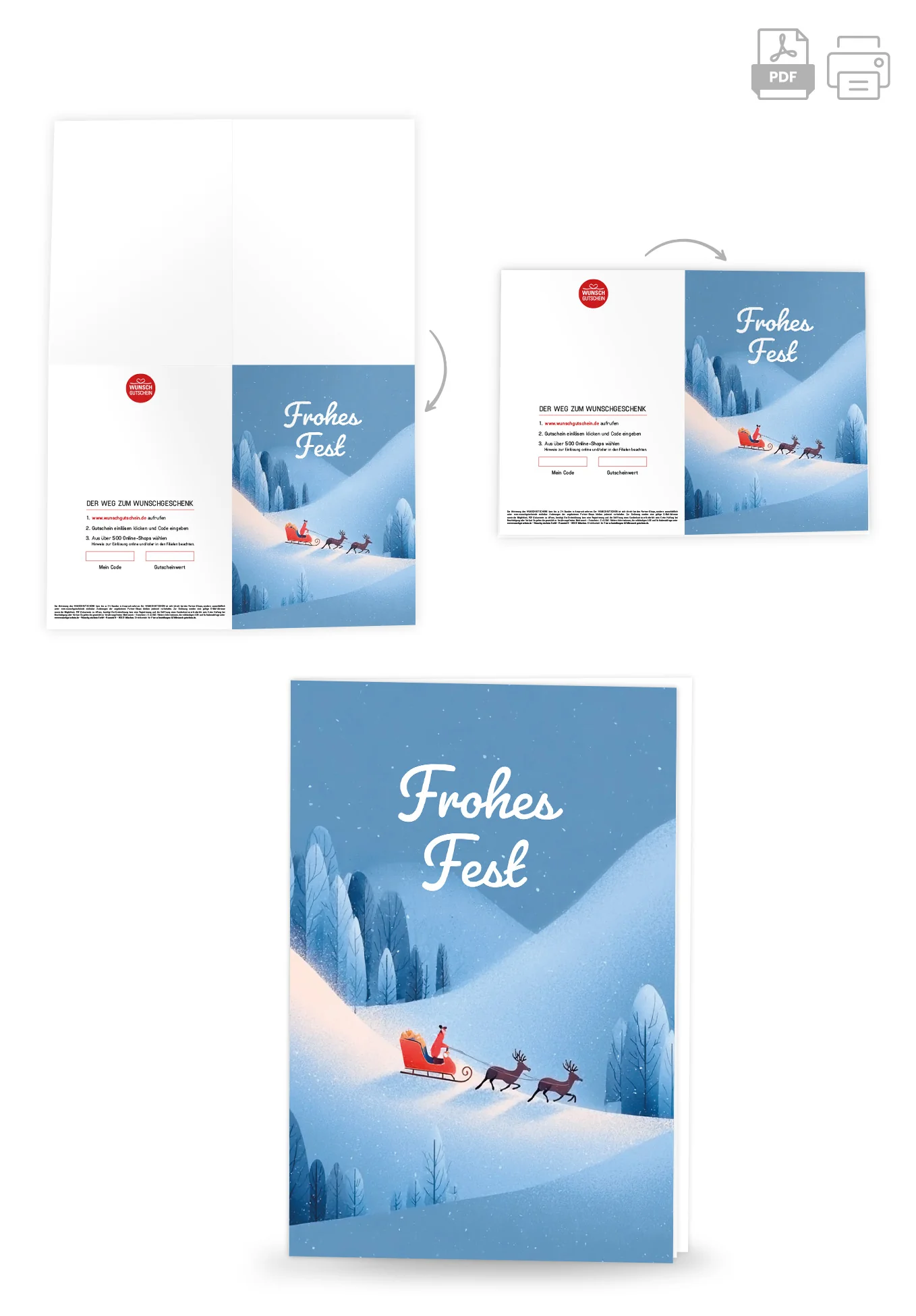 Frohes Fest - Schlitten Weihnachtsmann PDF - Image 4